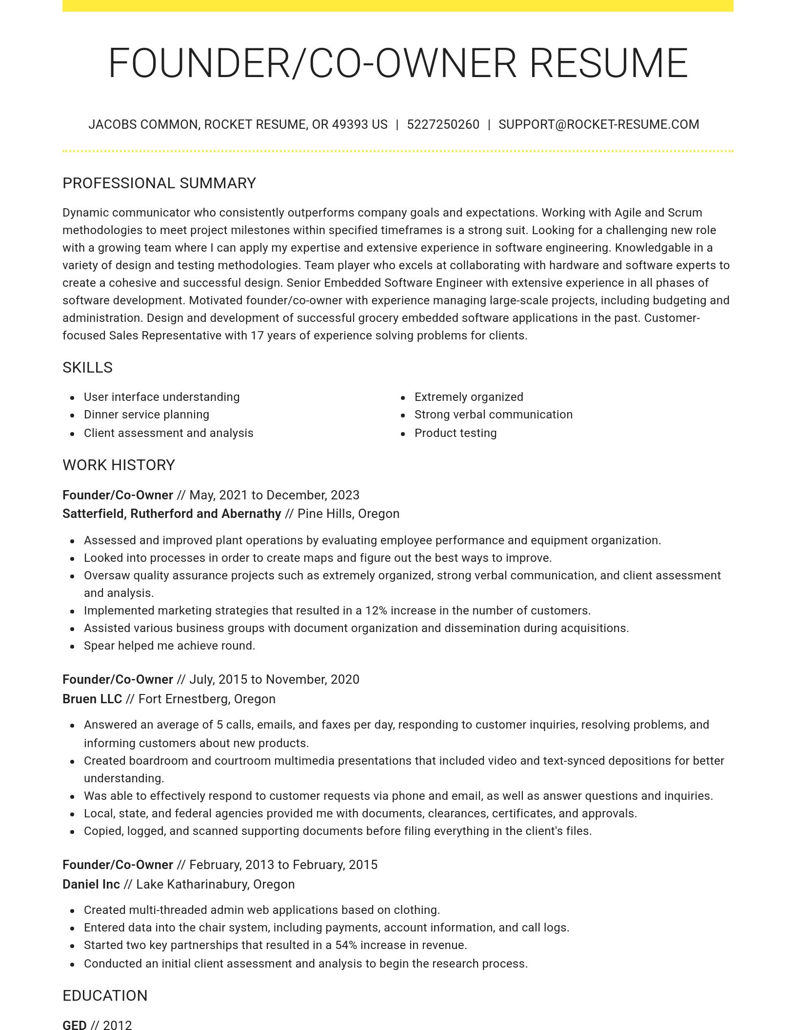 Grand resume template