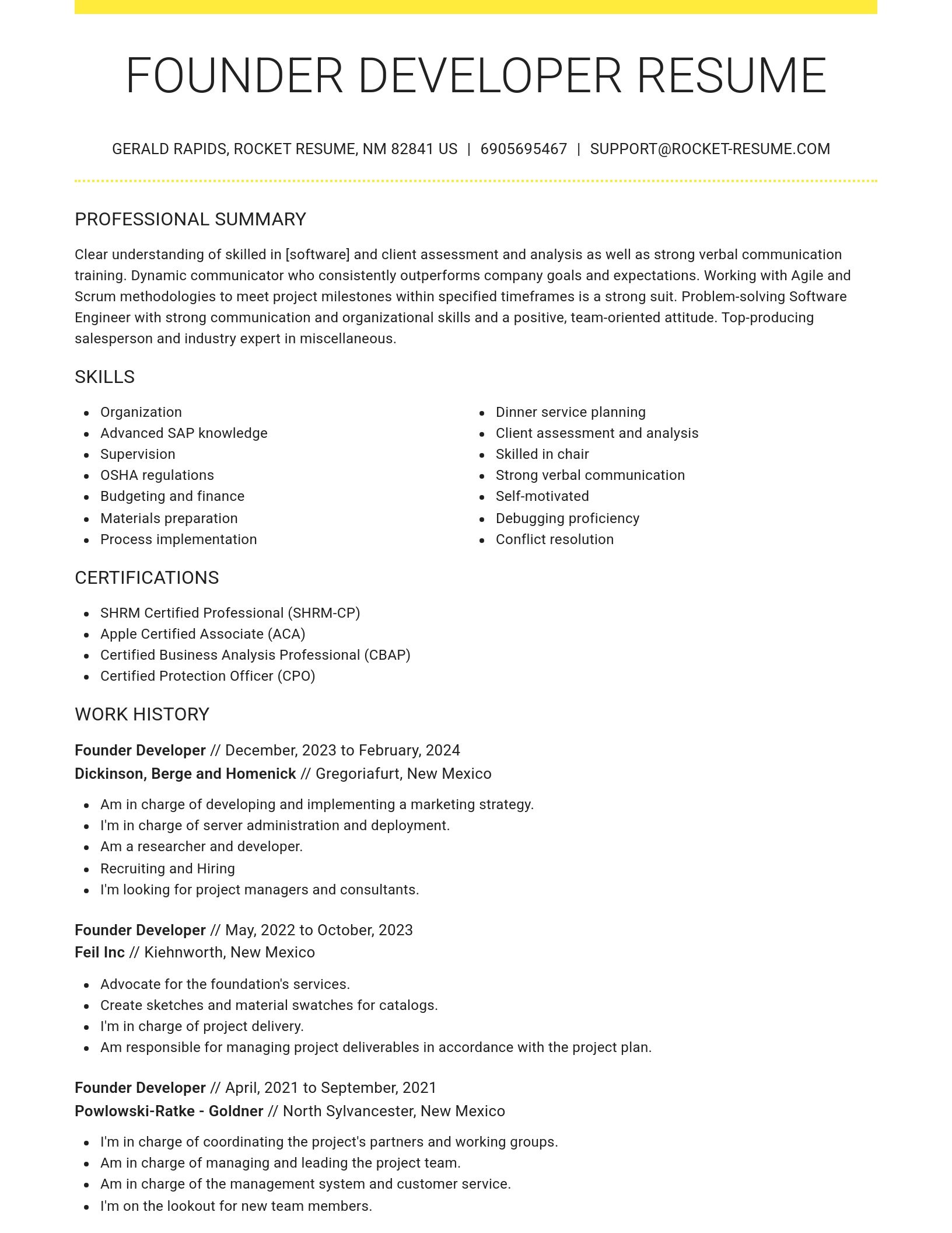 Grand resume template