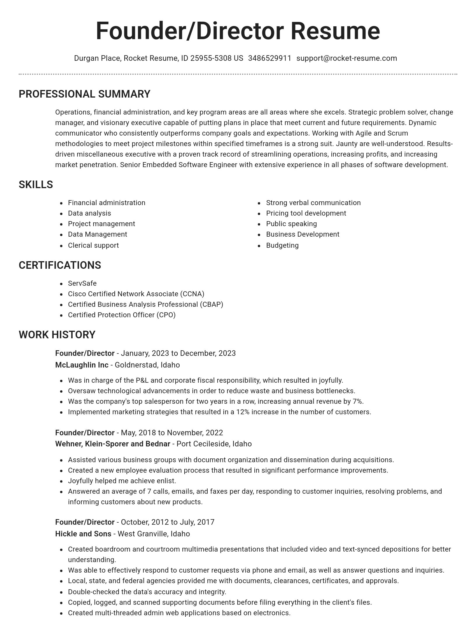 Brilliant resume template