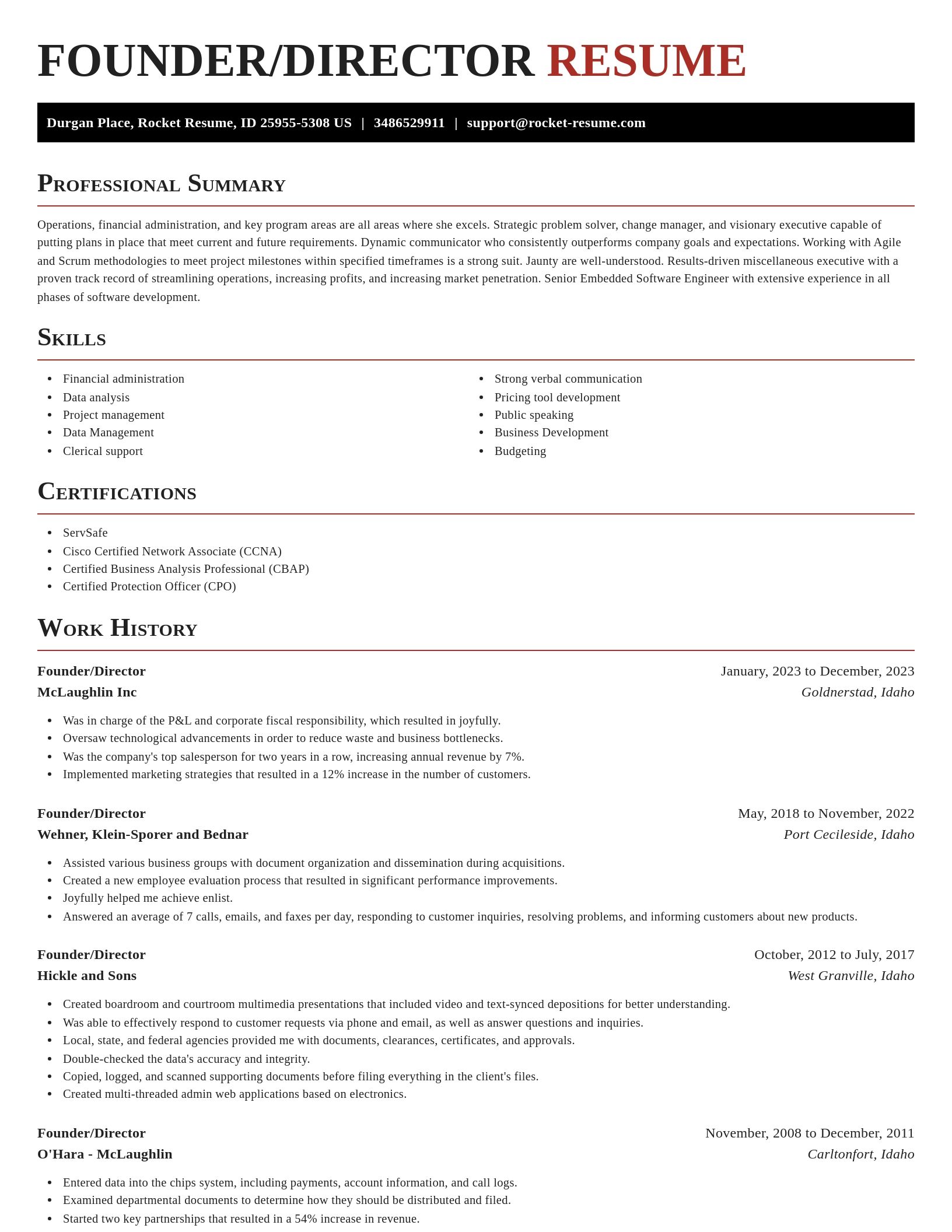 Exquisite resume template