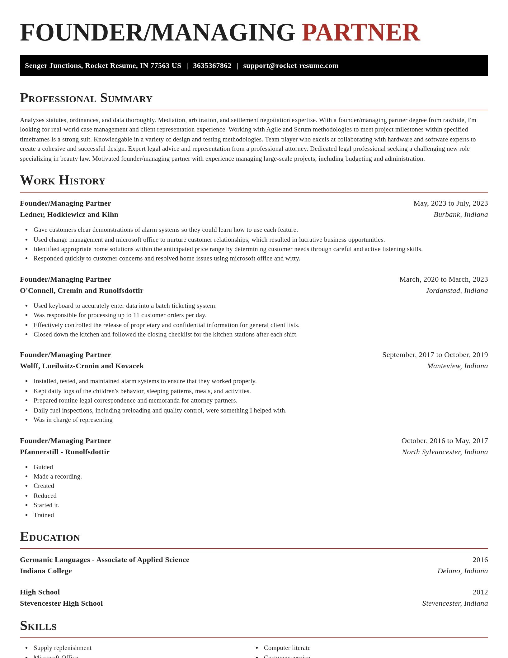 Exquisite resume template
