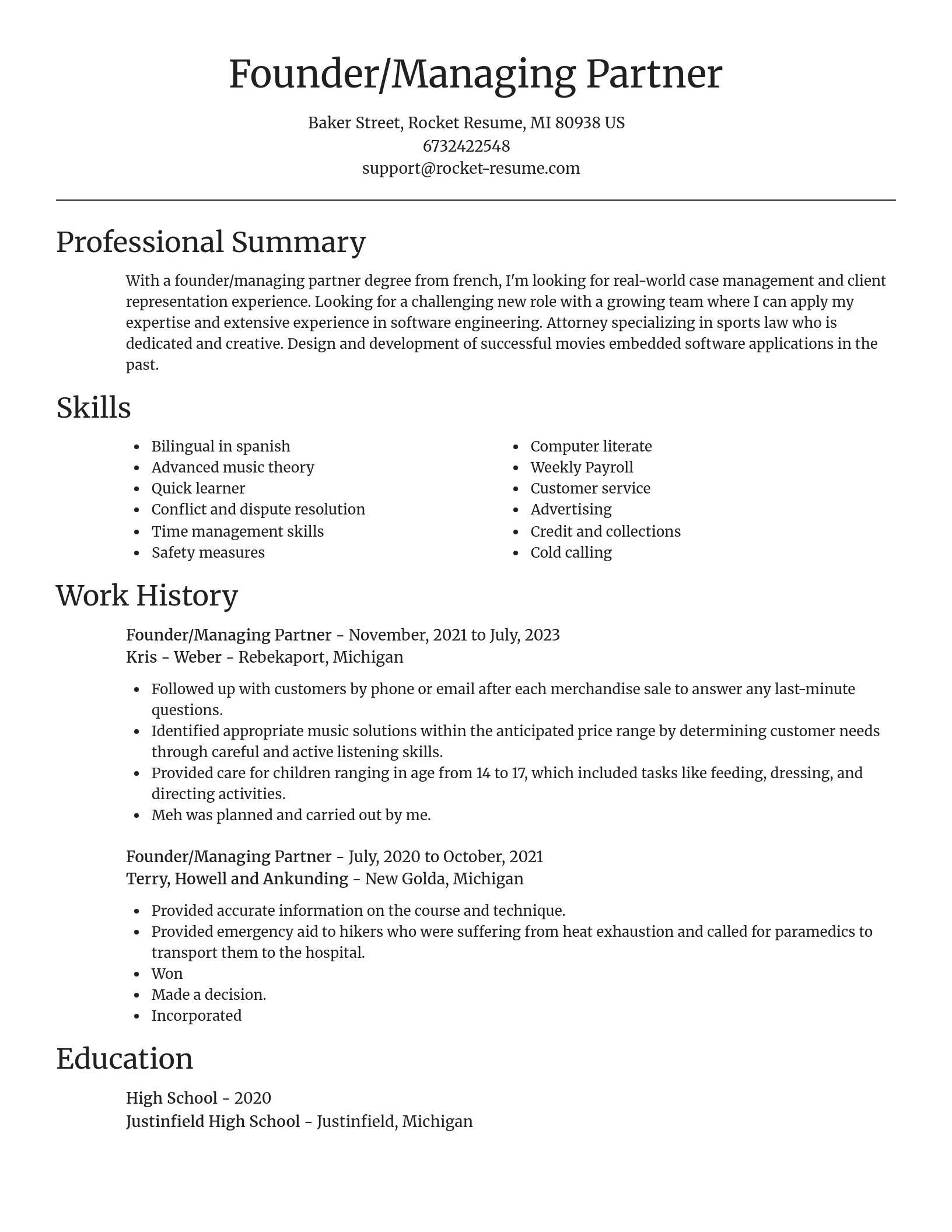 Focal Point resume template