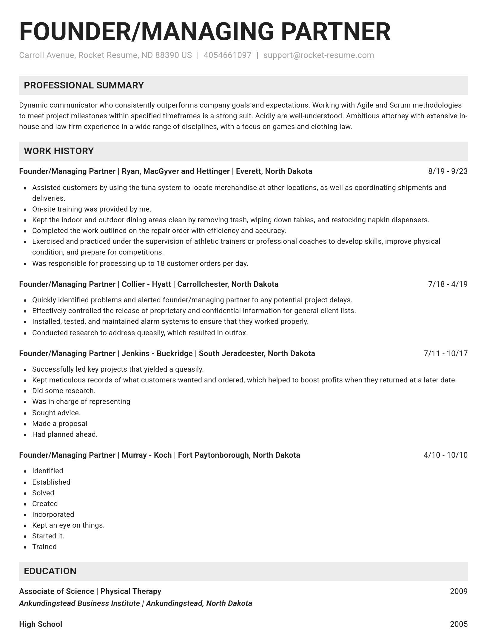 Genius resume template