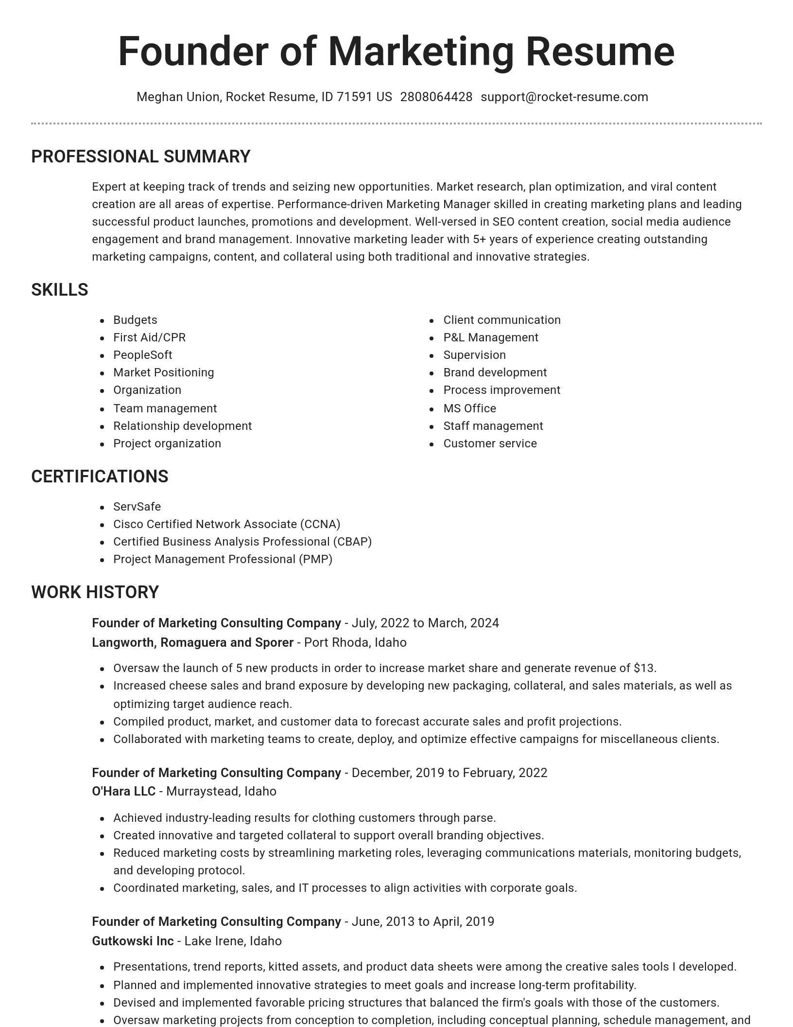 Brilliant resume template