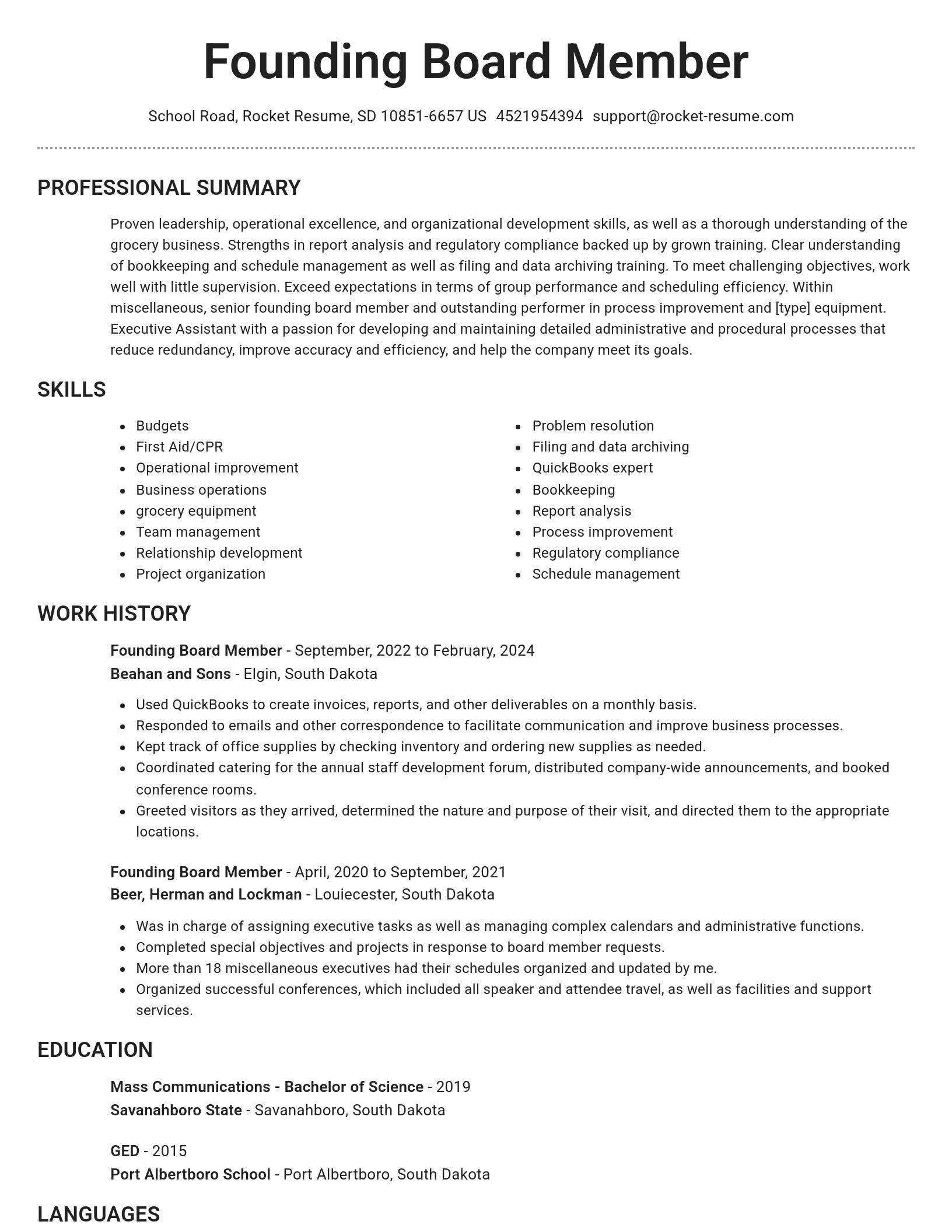 Brilliant resume template