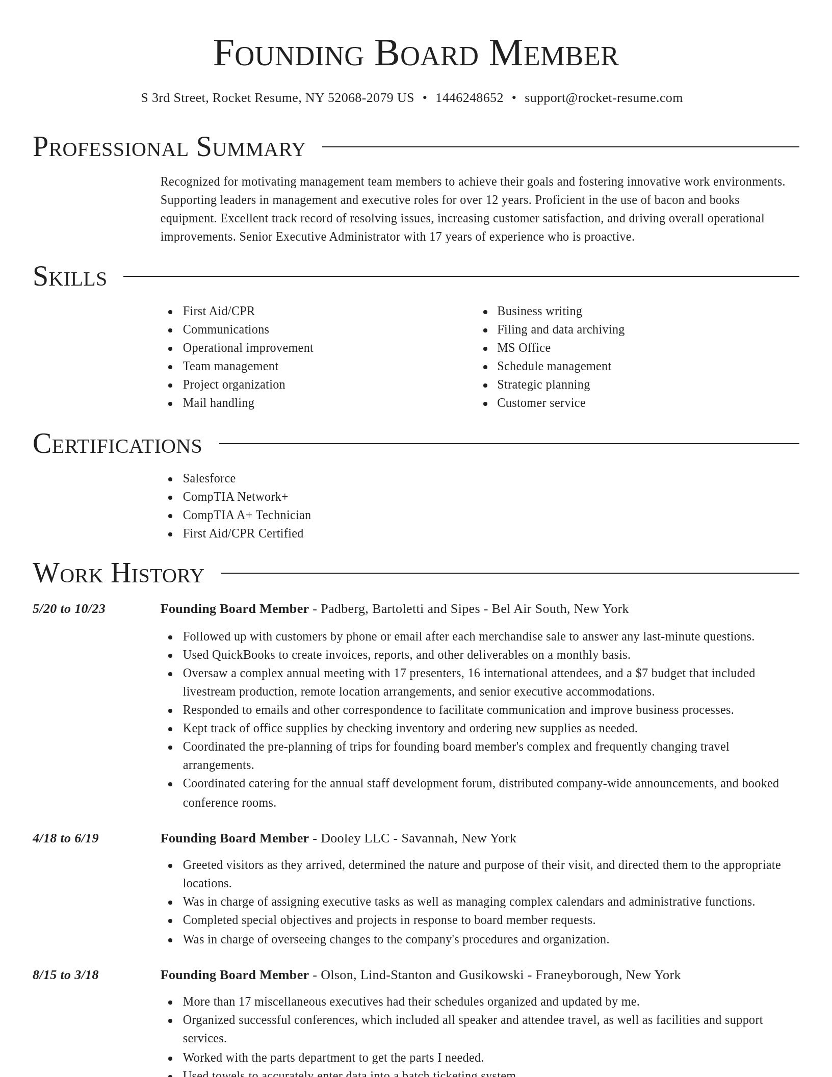 Director resume template