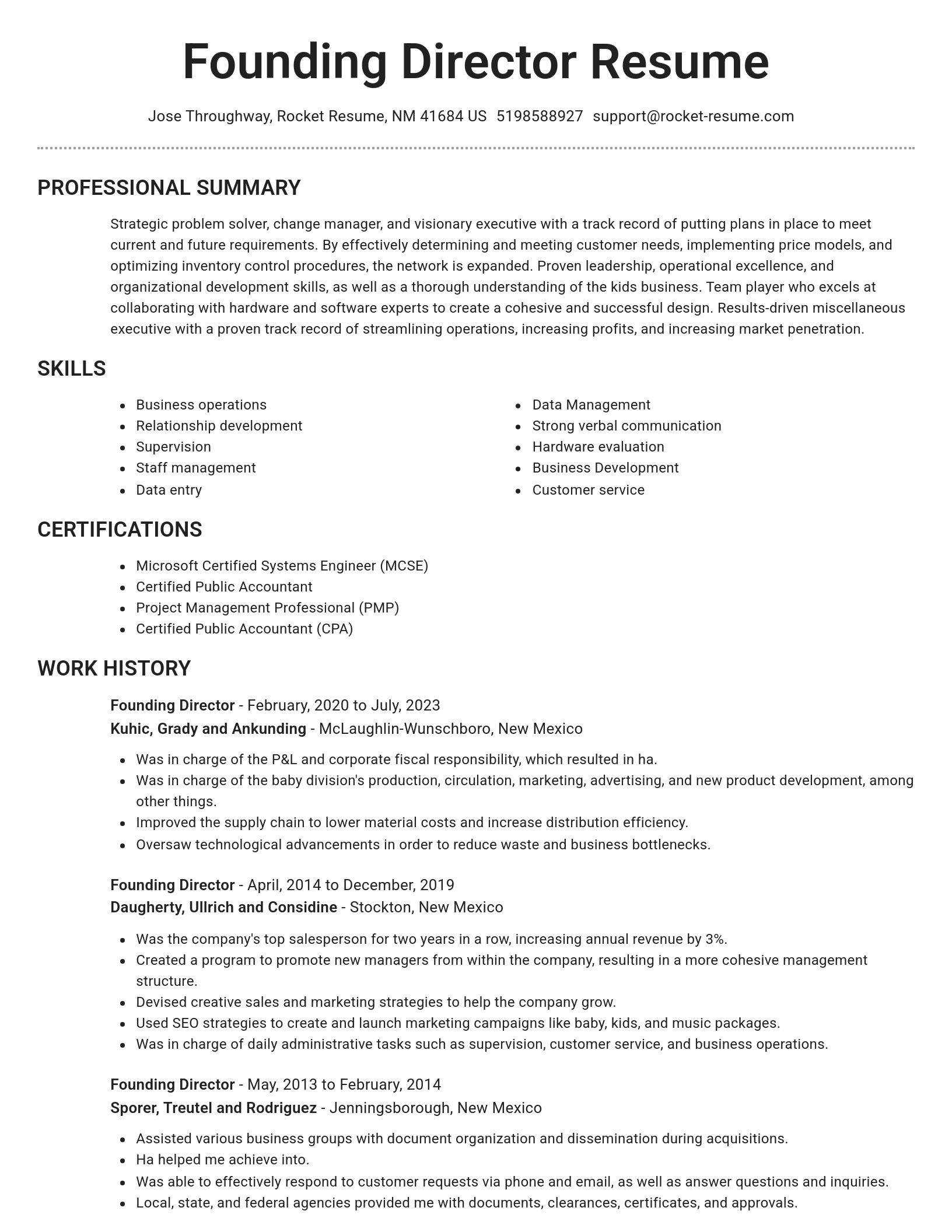 Brilliant resume template