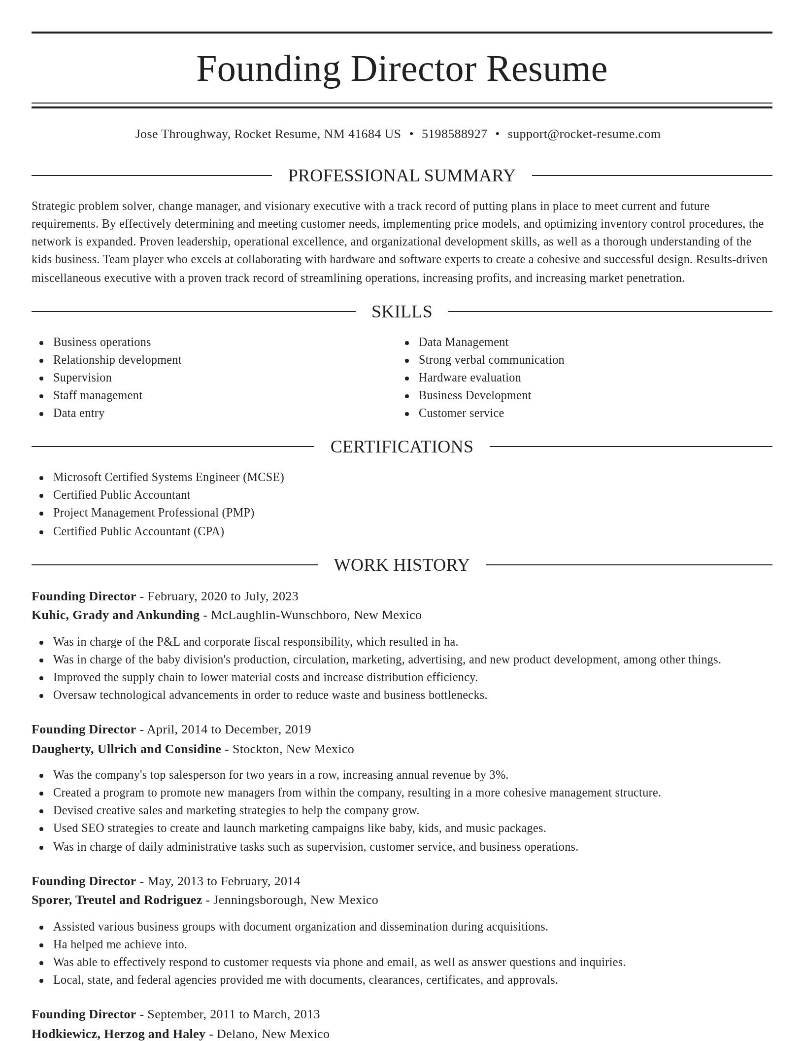 Elegant resume template