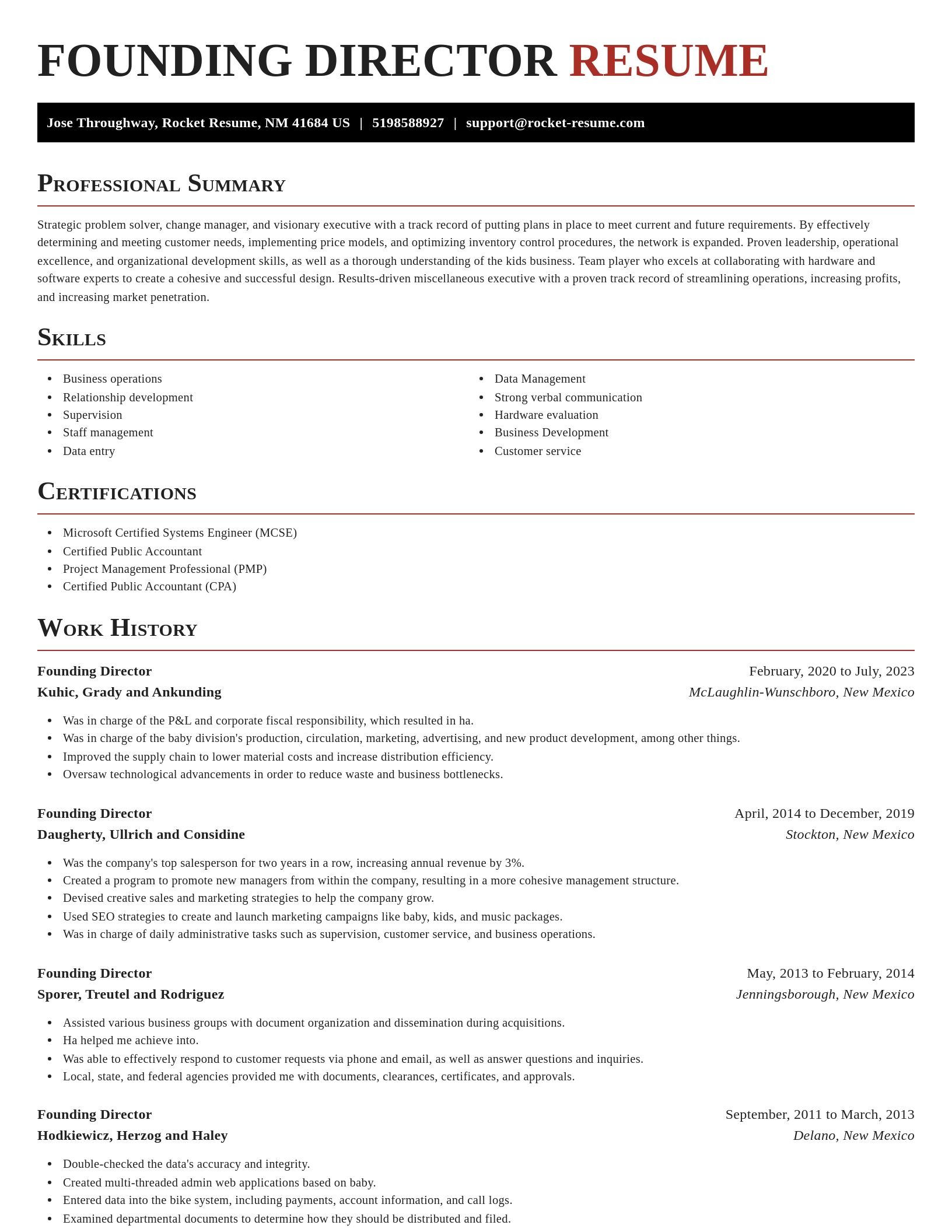 Exquisite resume template
