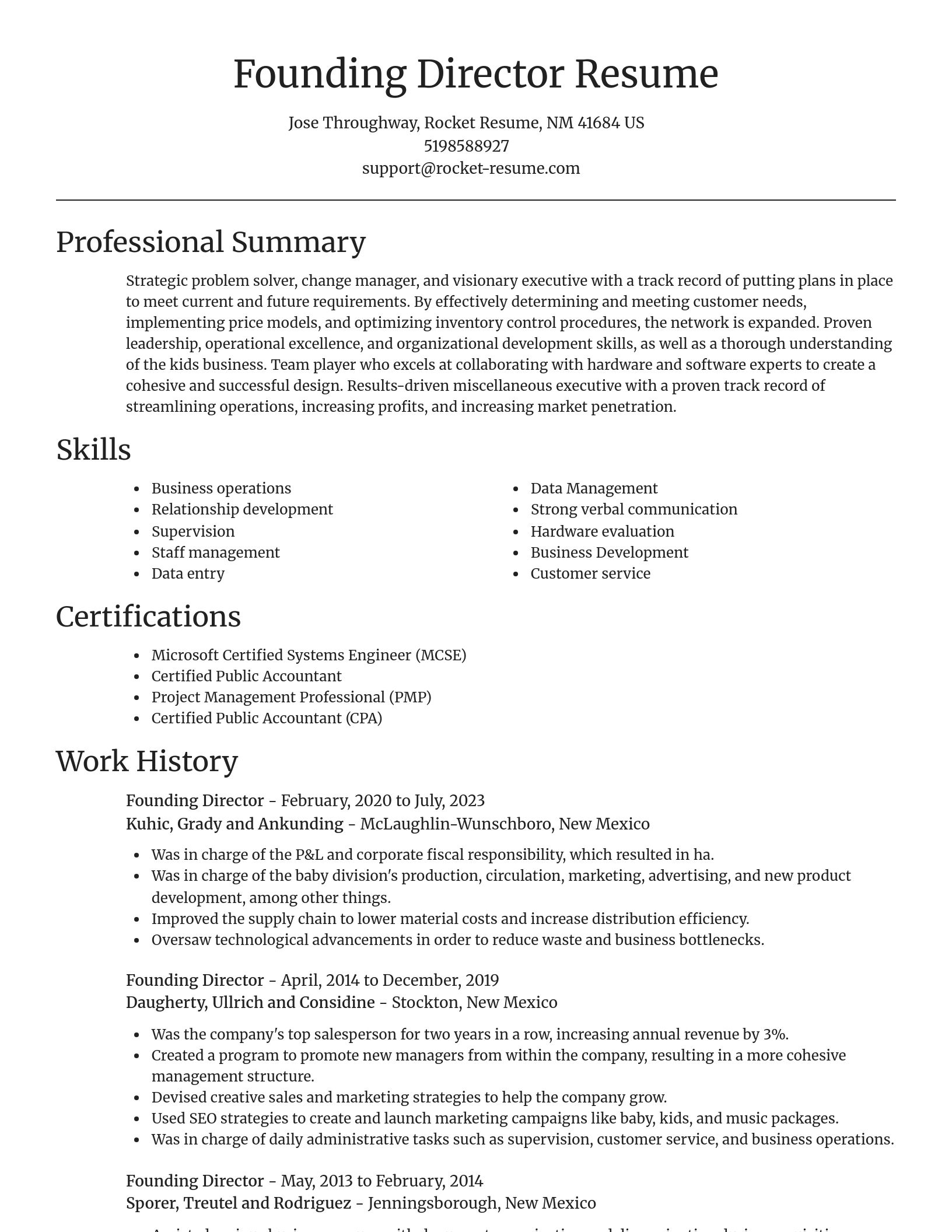 Focal Point resume template