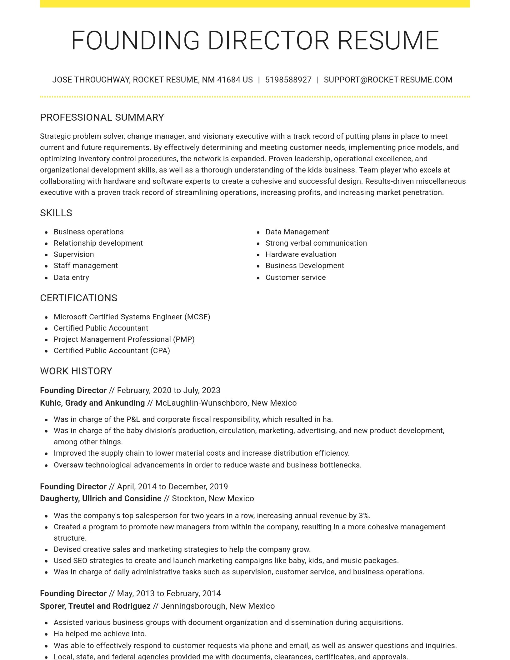 Grand resume template