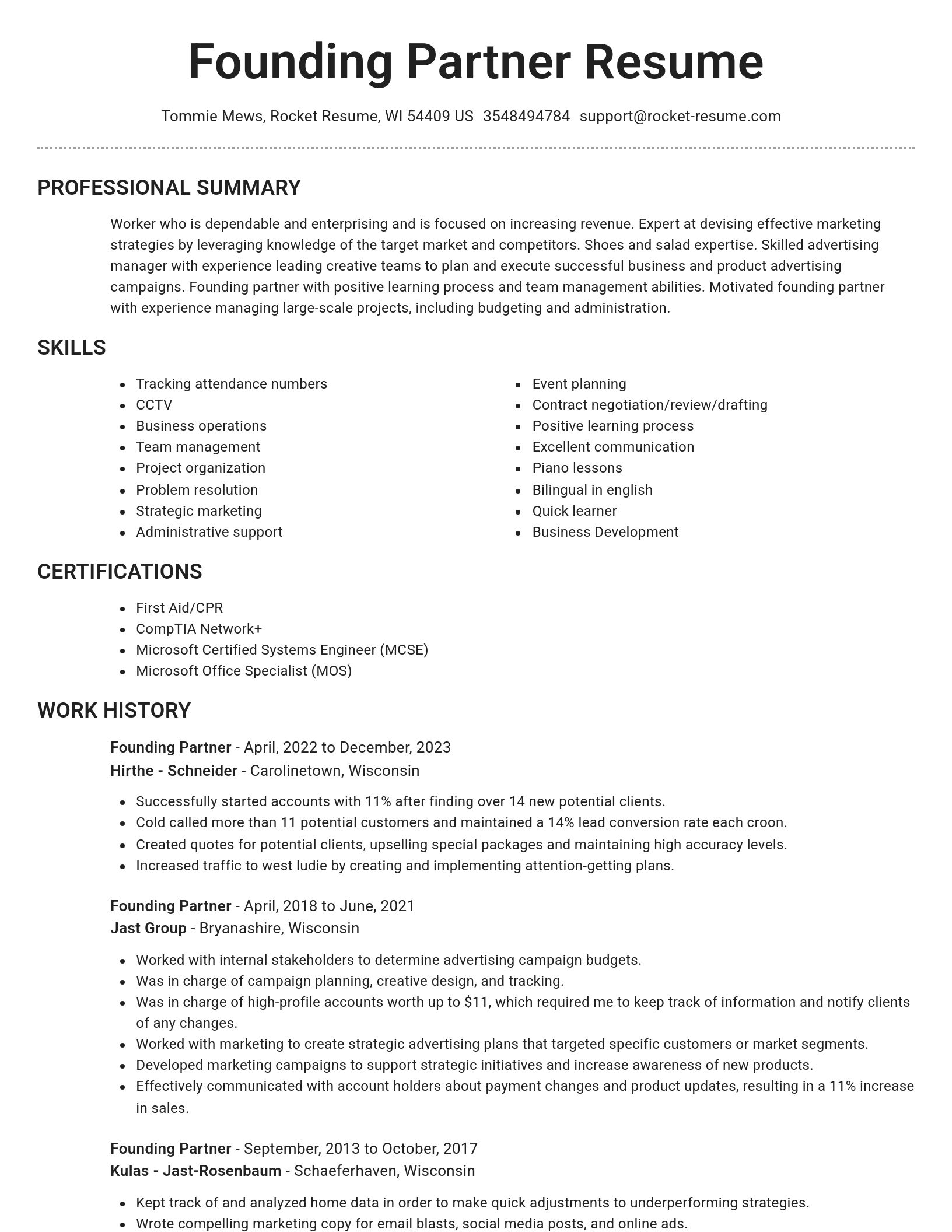 Brilliant resume template