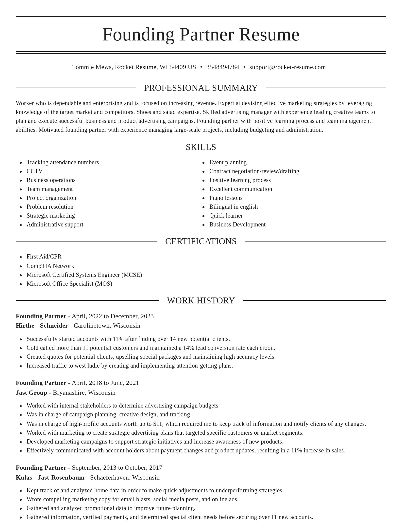 Elegant resume template