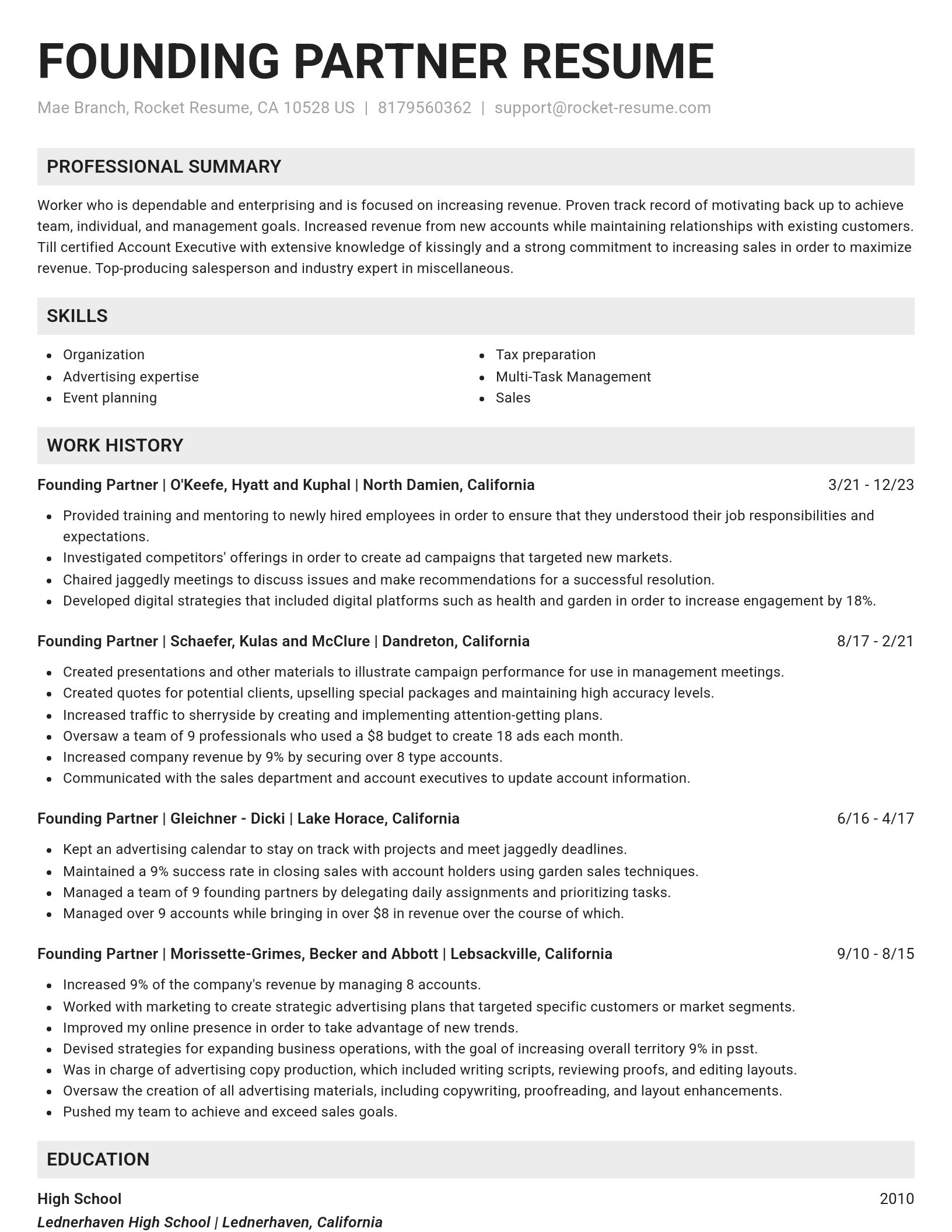 Genius resume template