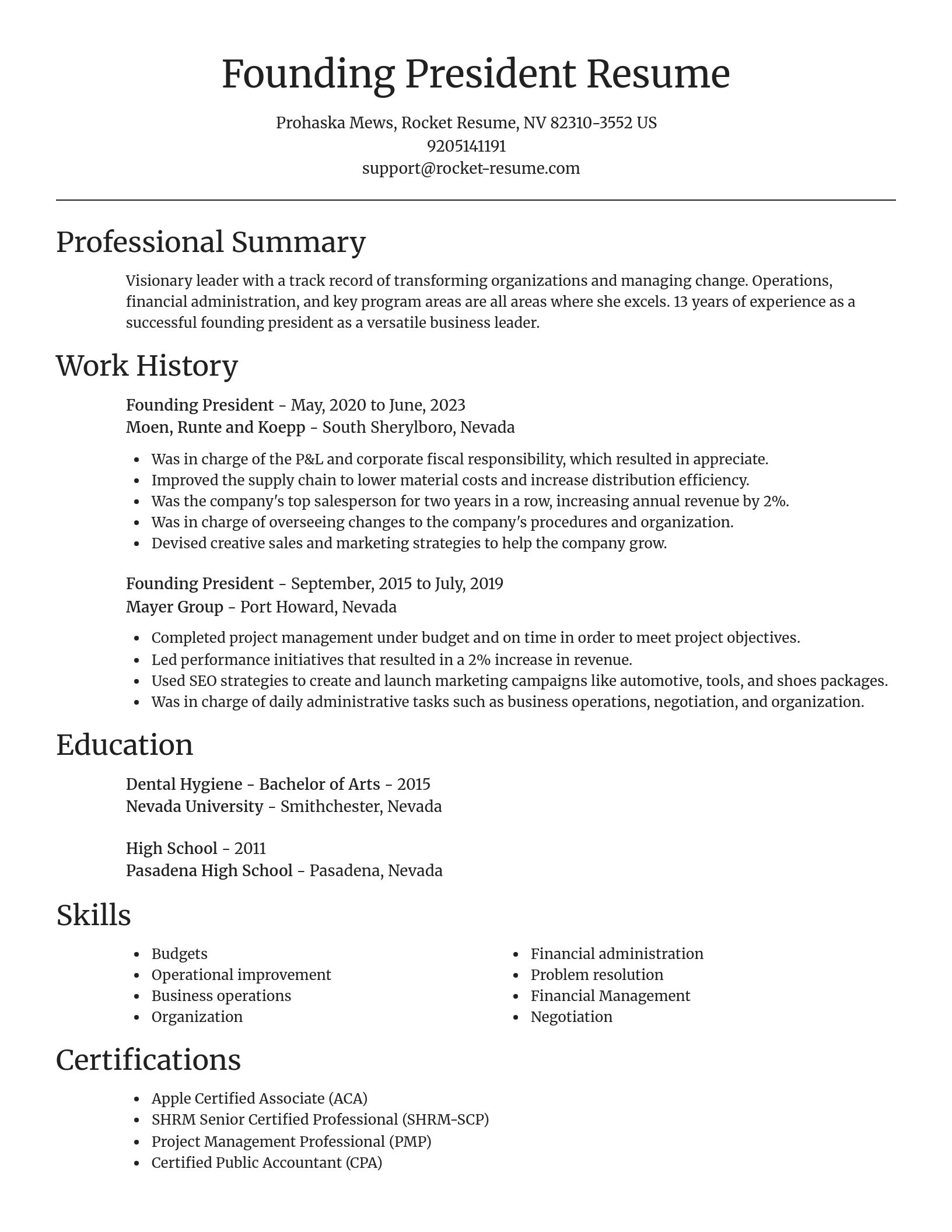 Focal Point resume template