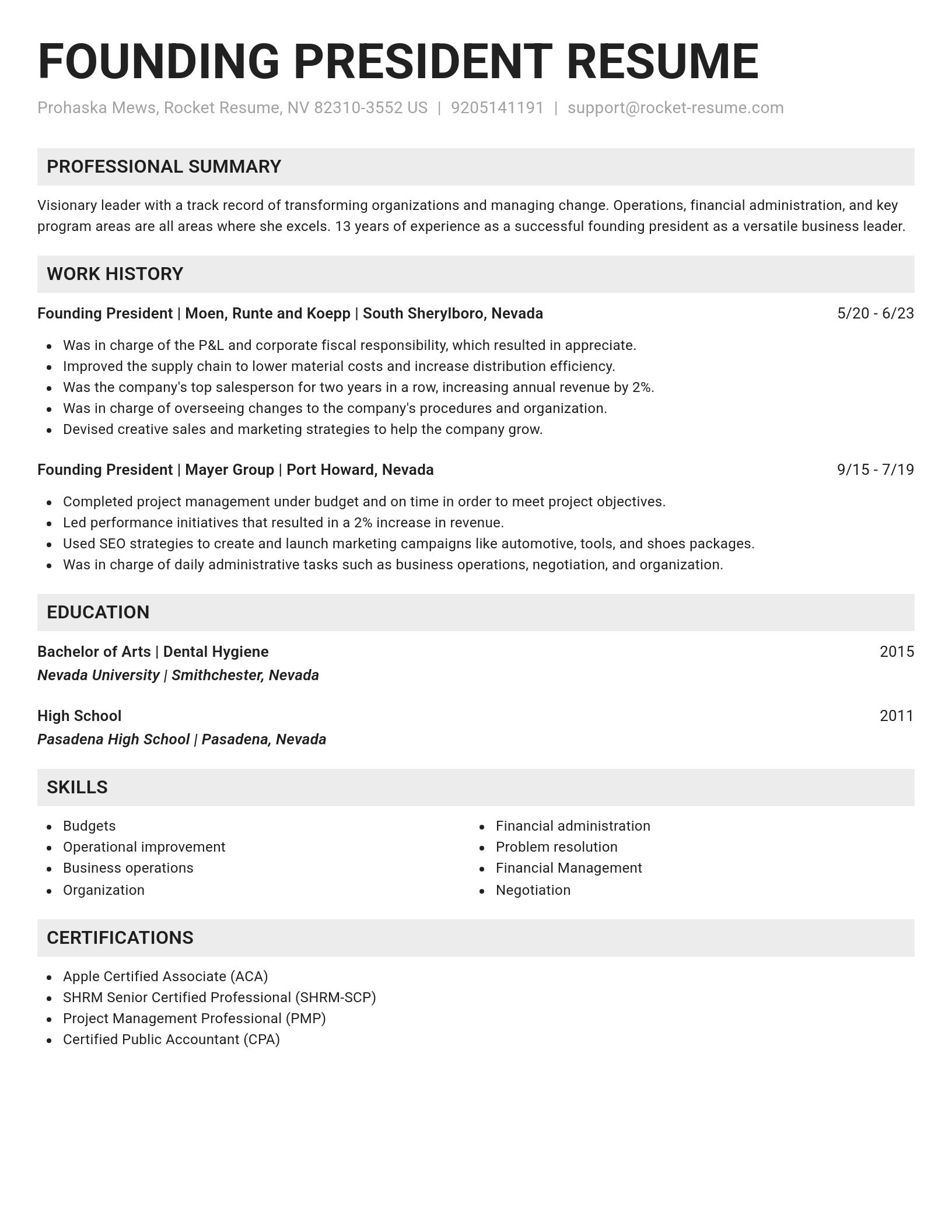 Genius resume template