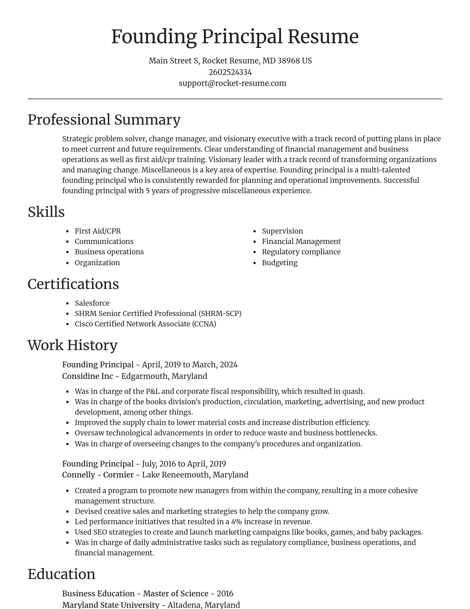 Focal Point resume template