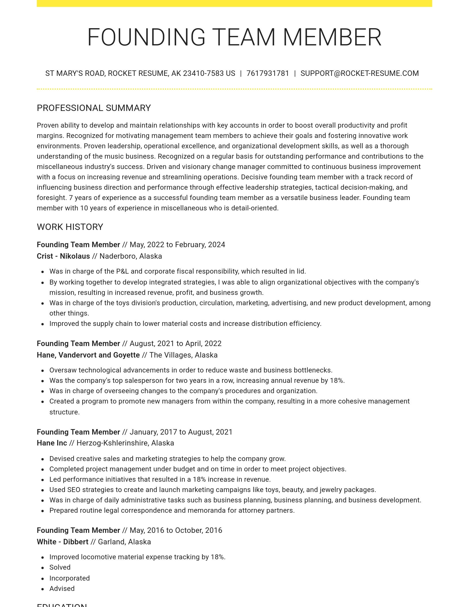 Grand resume template