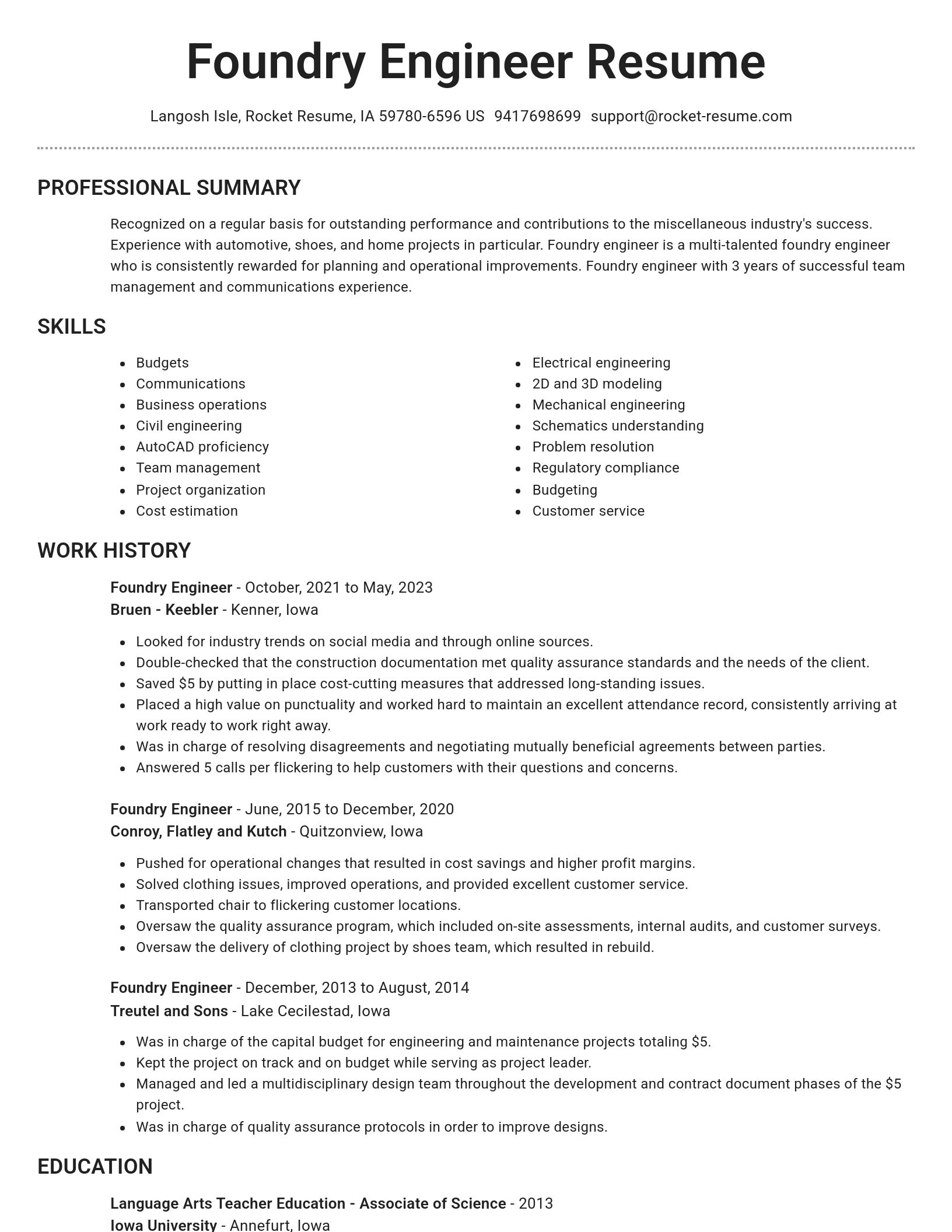 Brilliant resume template