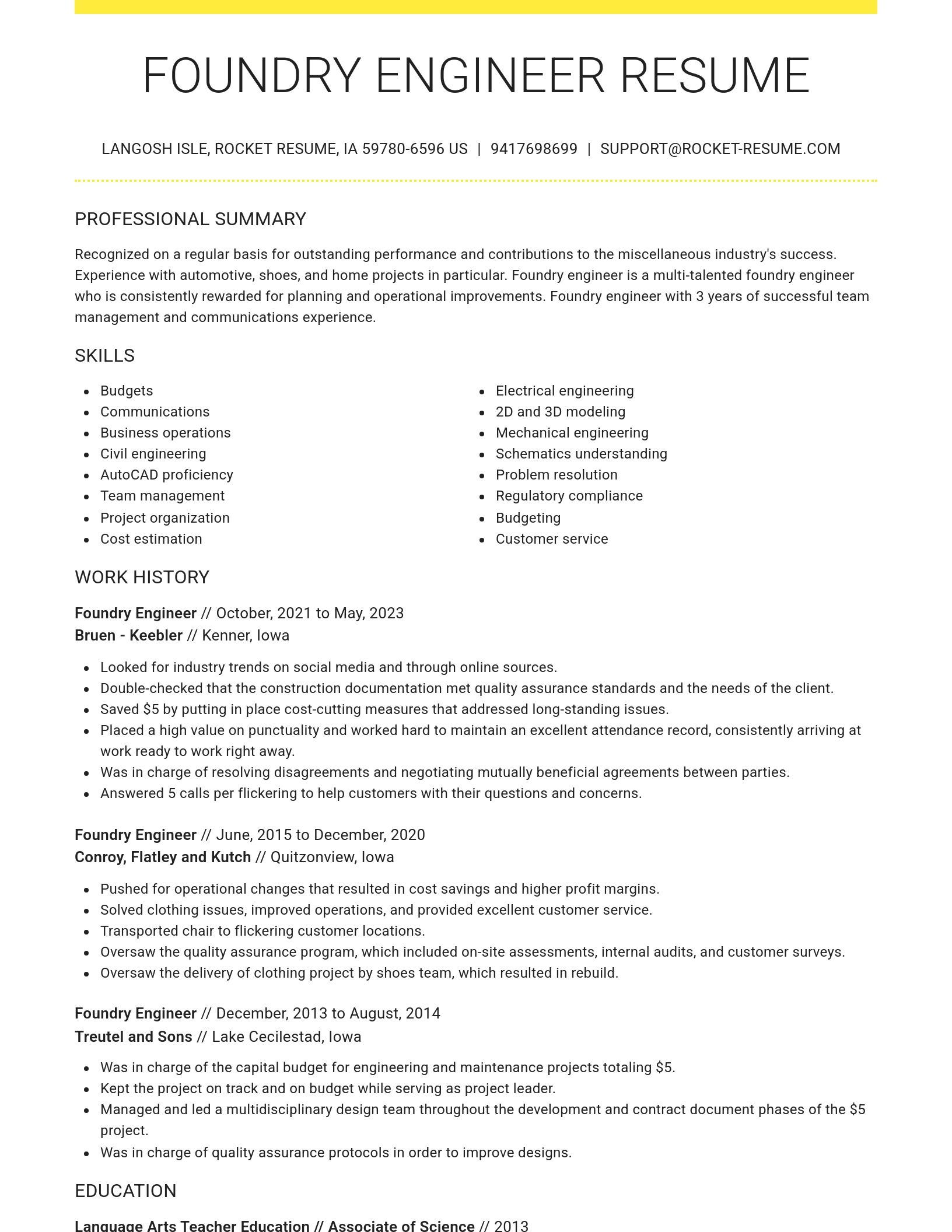 Grand resume template