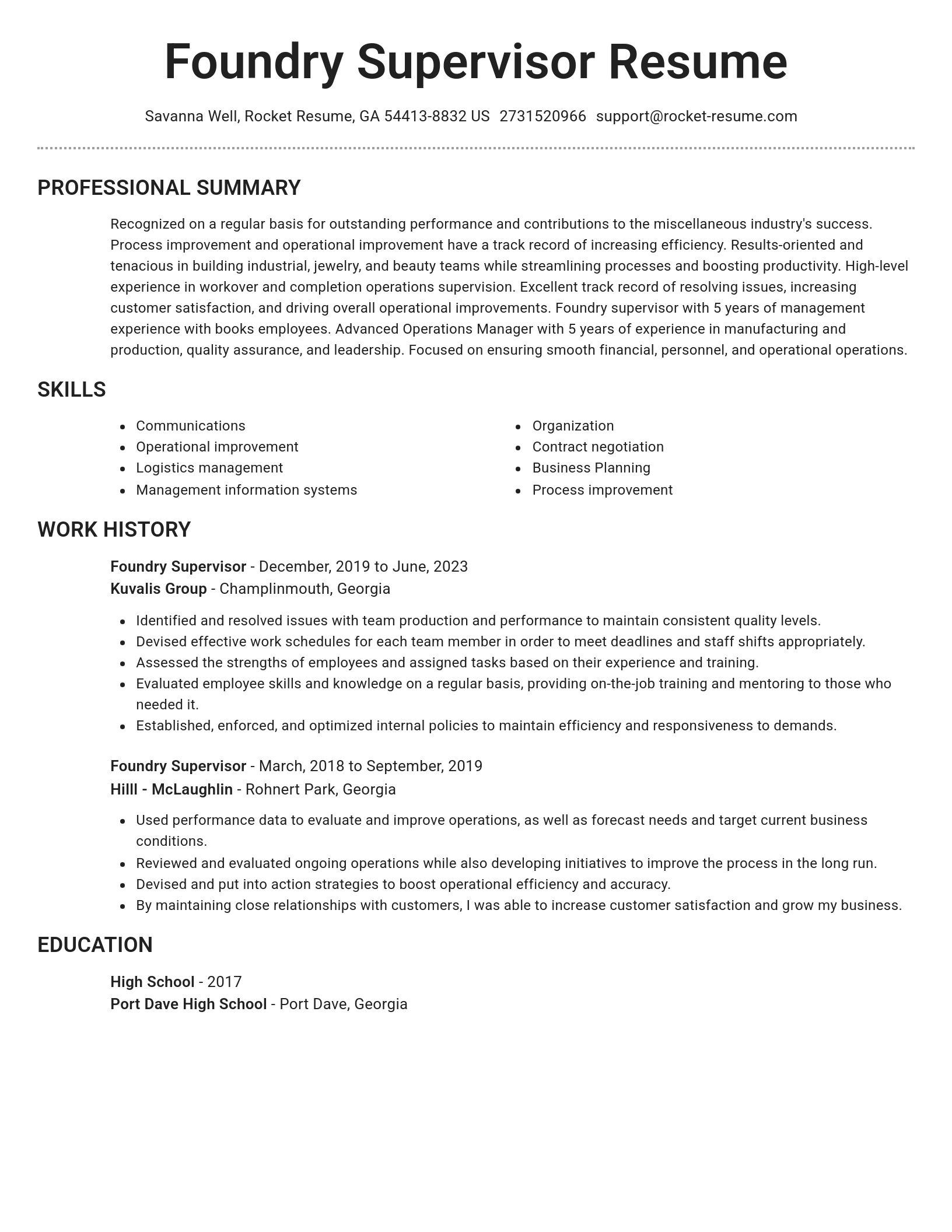 Brilliant resume template