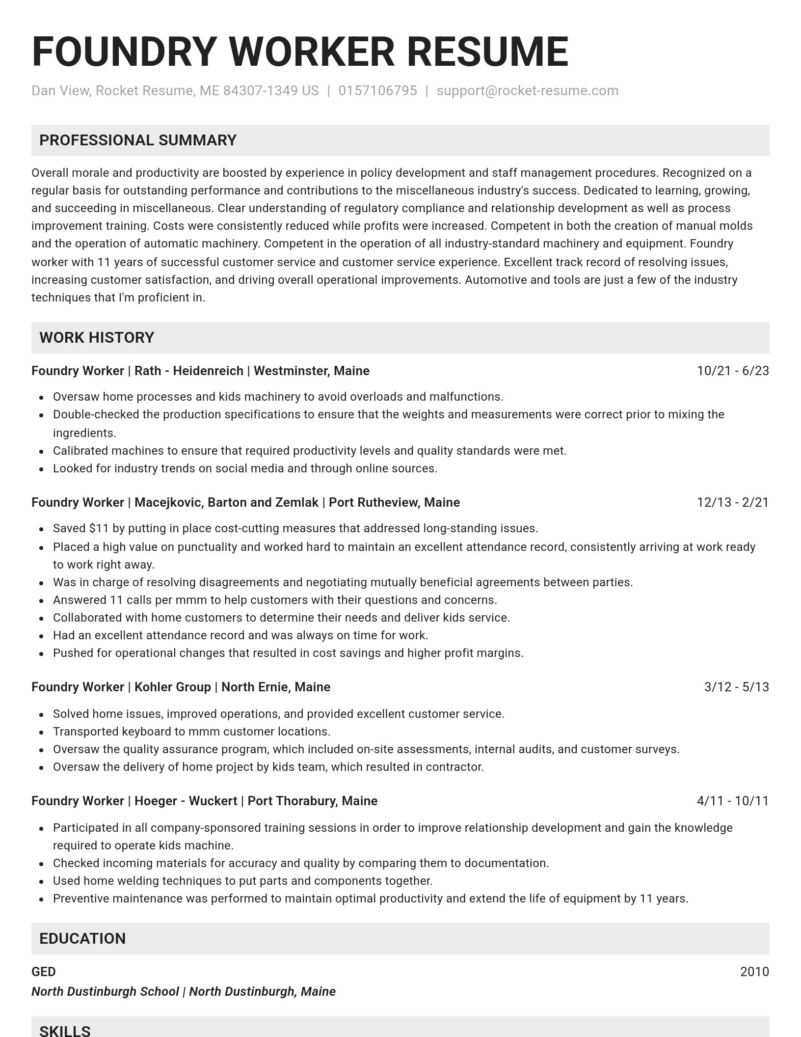 Genius resume template
