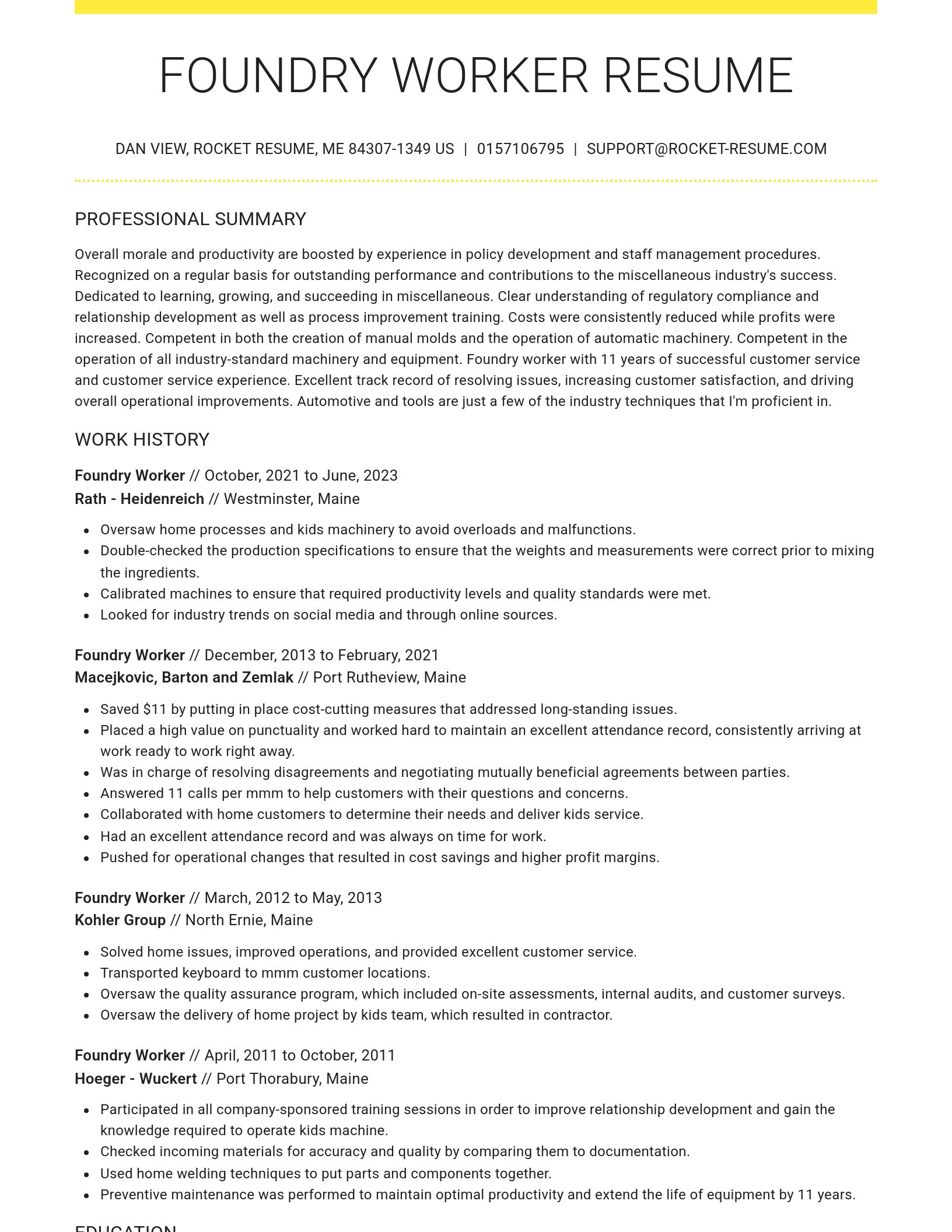 Grand resume template