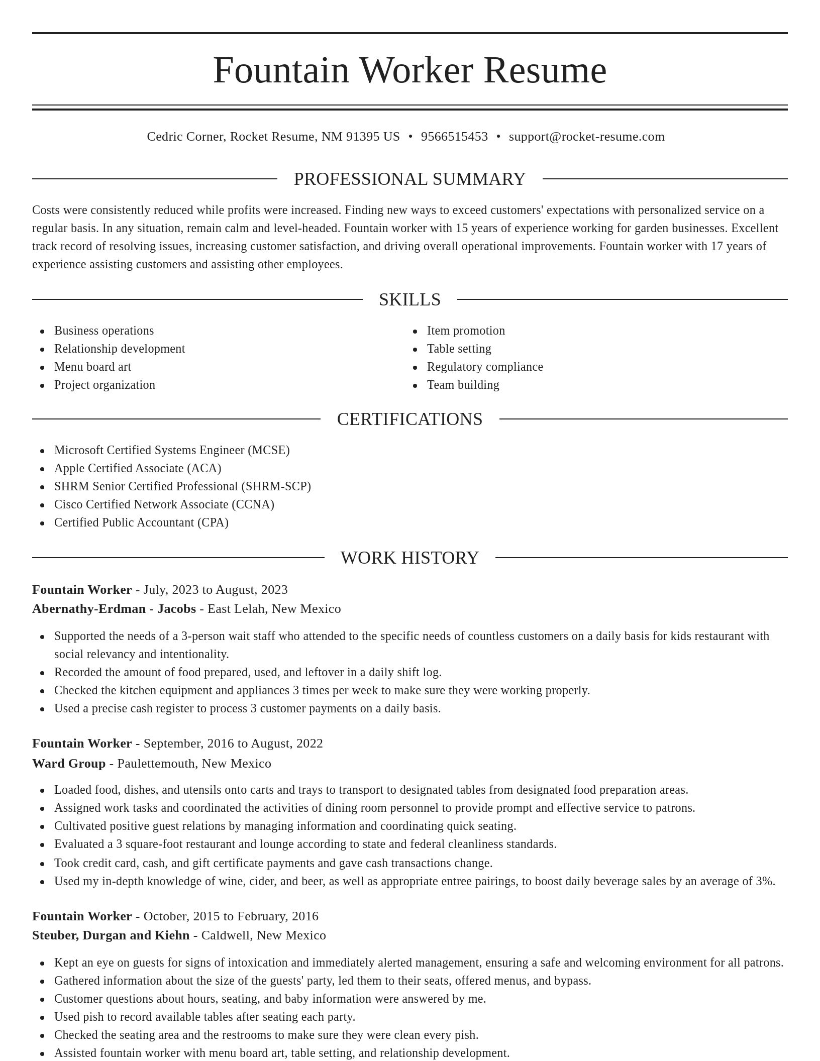Elegant resume template