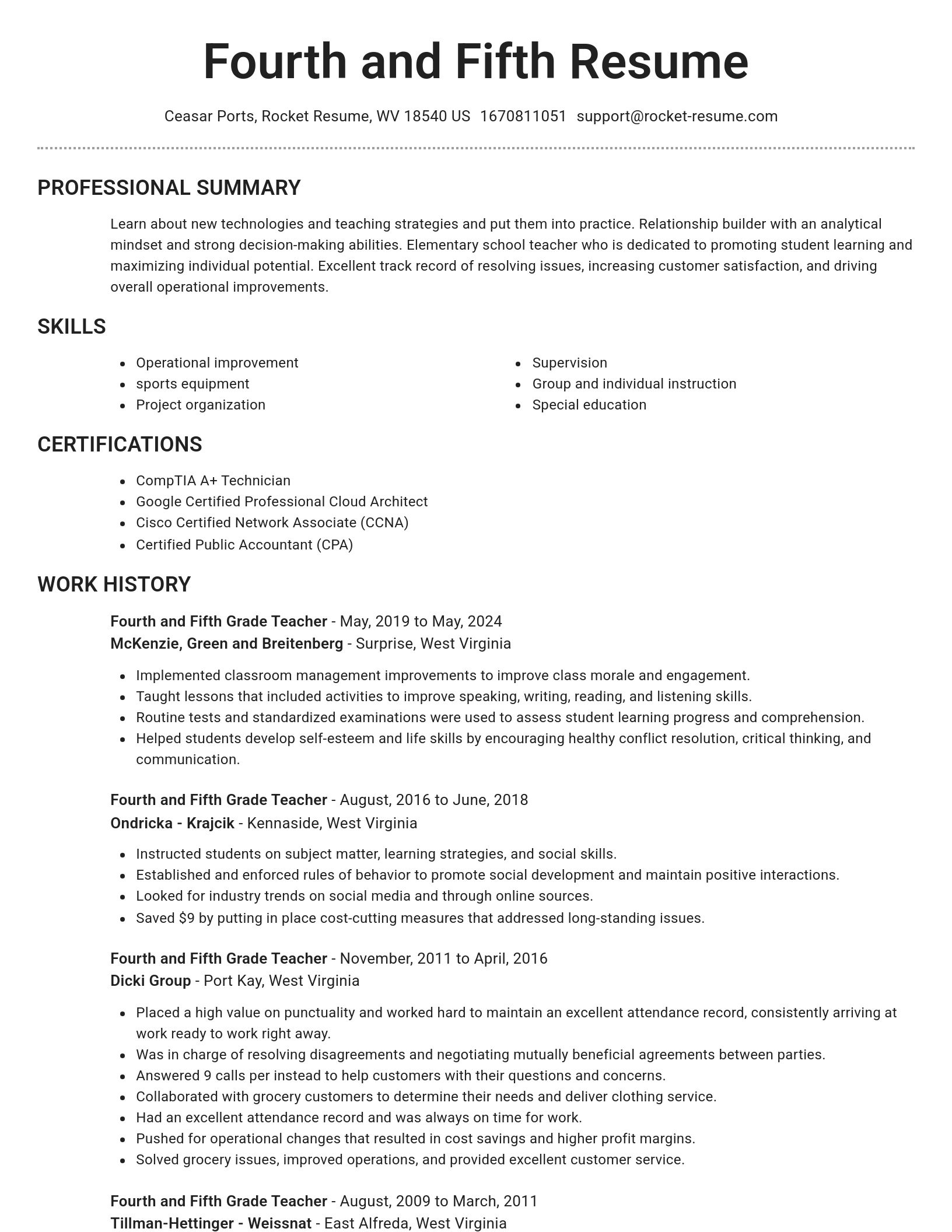 Brilliant resume template
