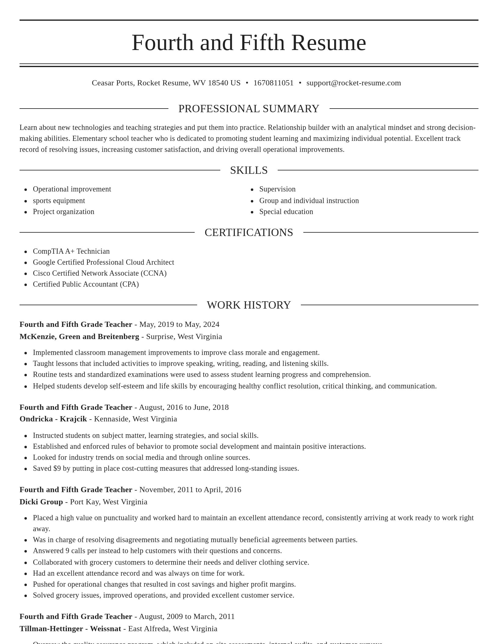 Elegant resume template