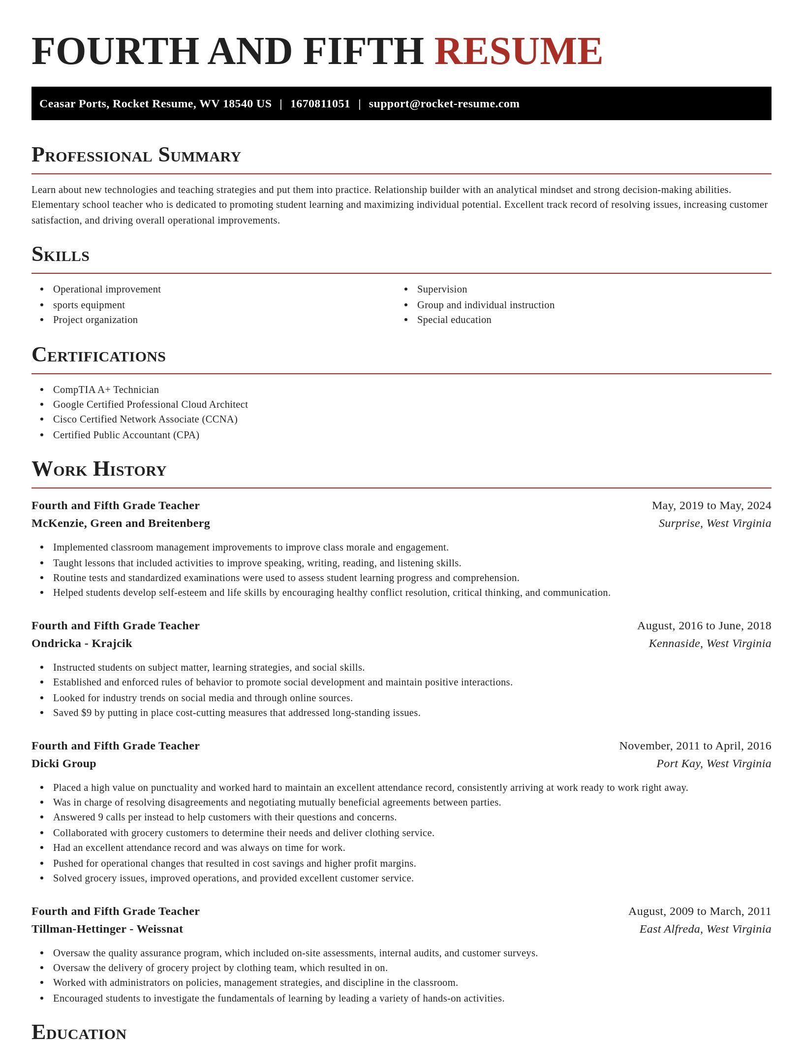 Exquisite resume template