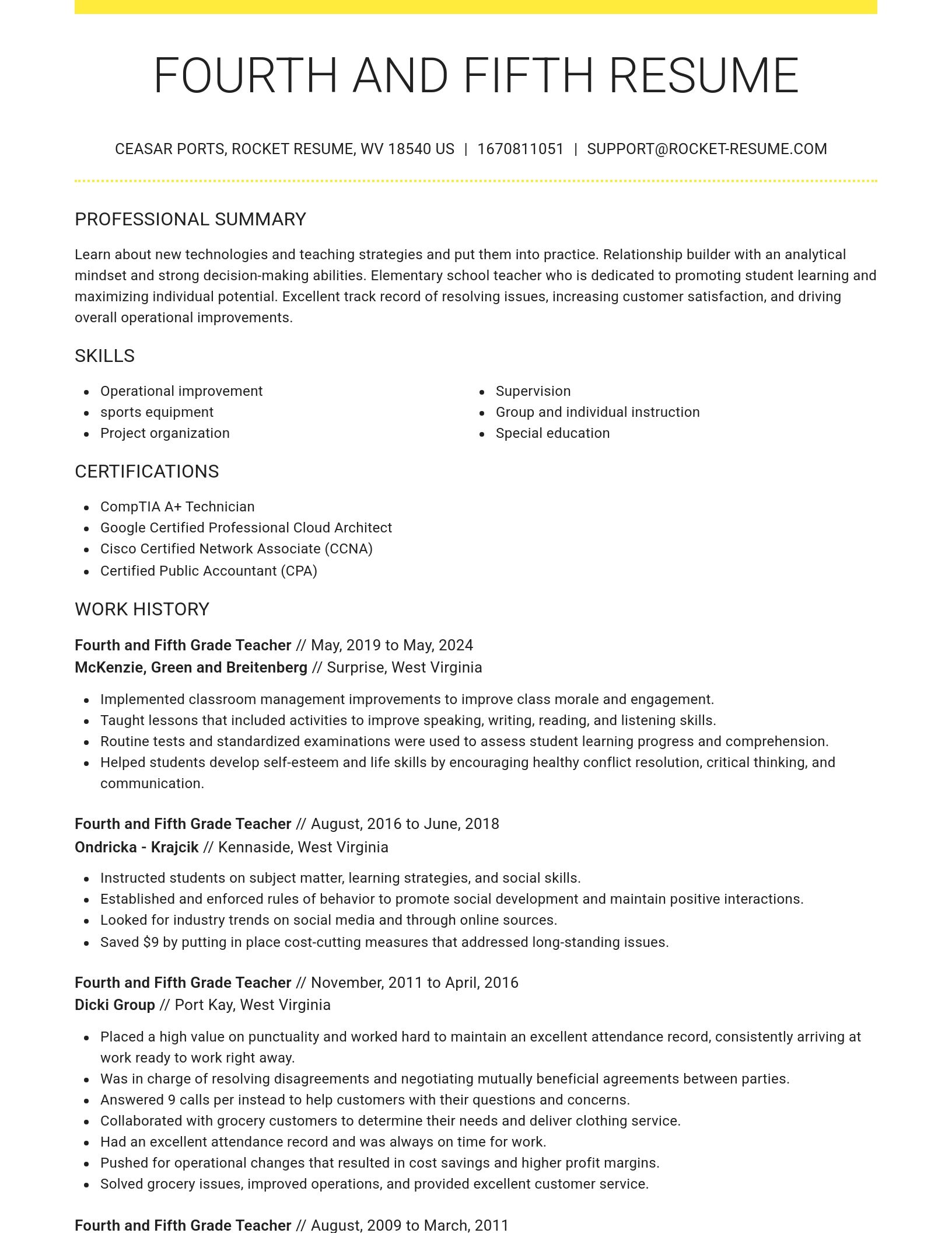 Grand resume template
