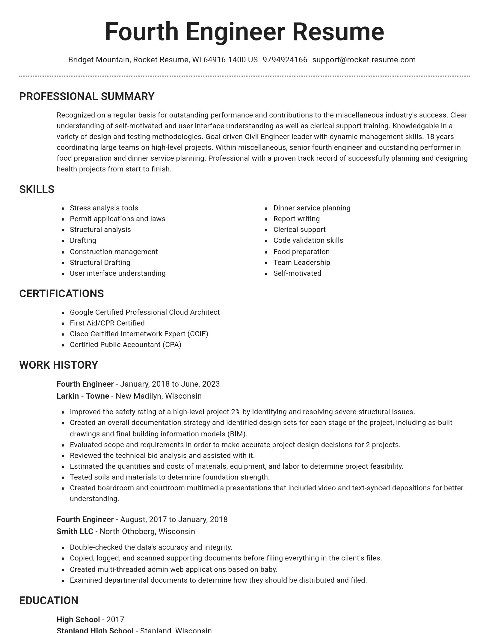 Brilliant resume template