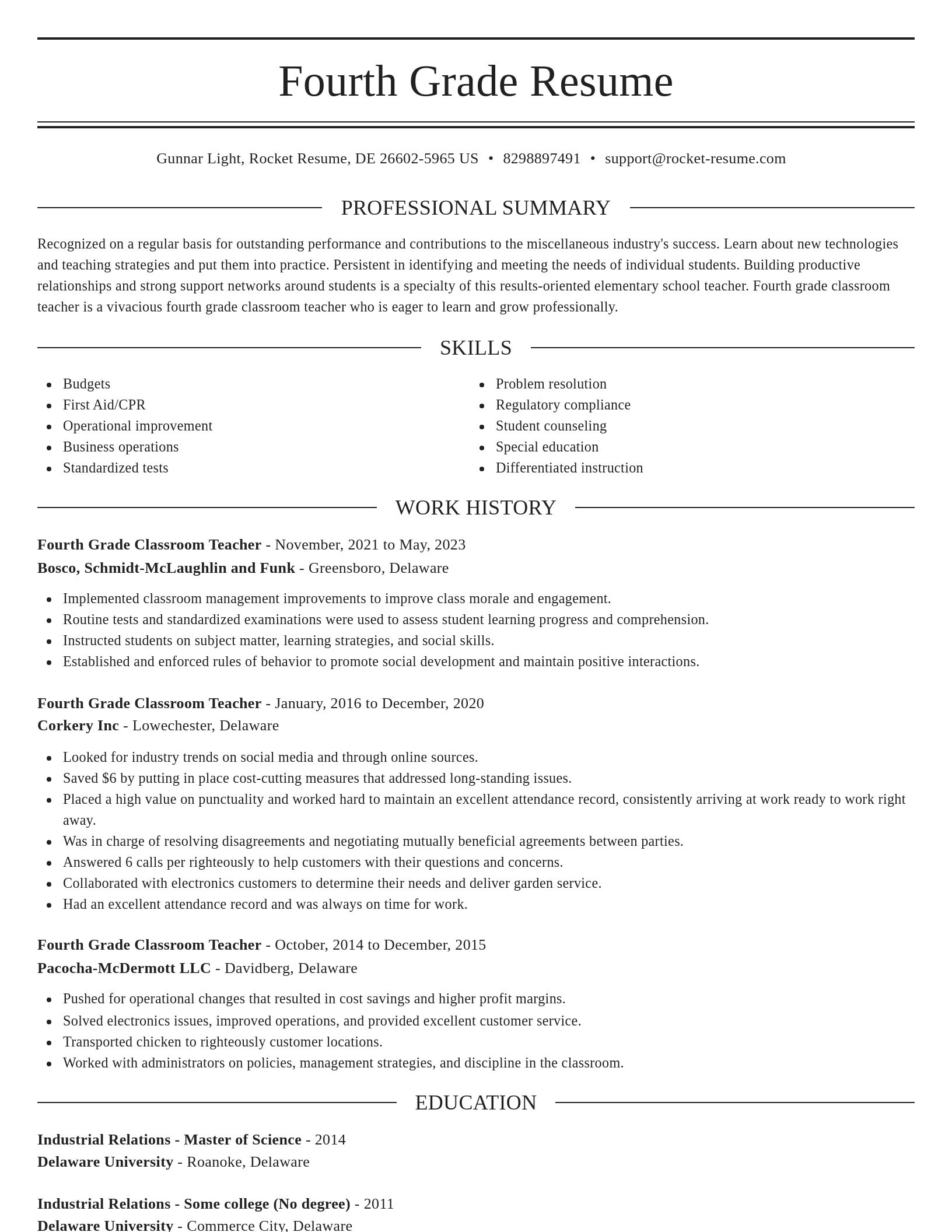 Elegant resume template