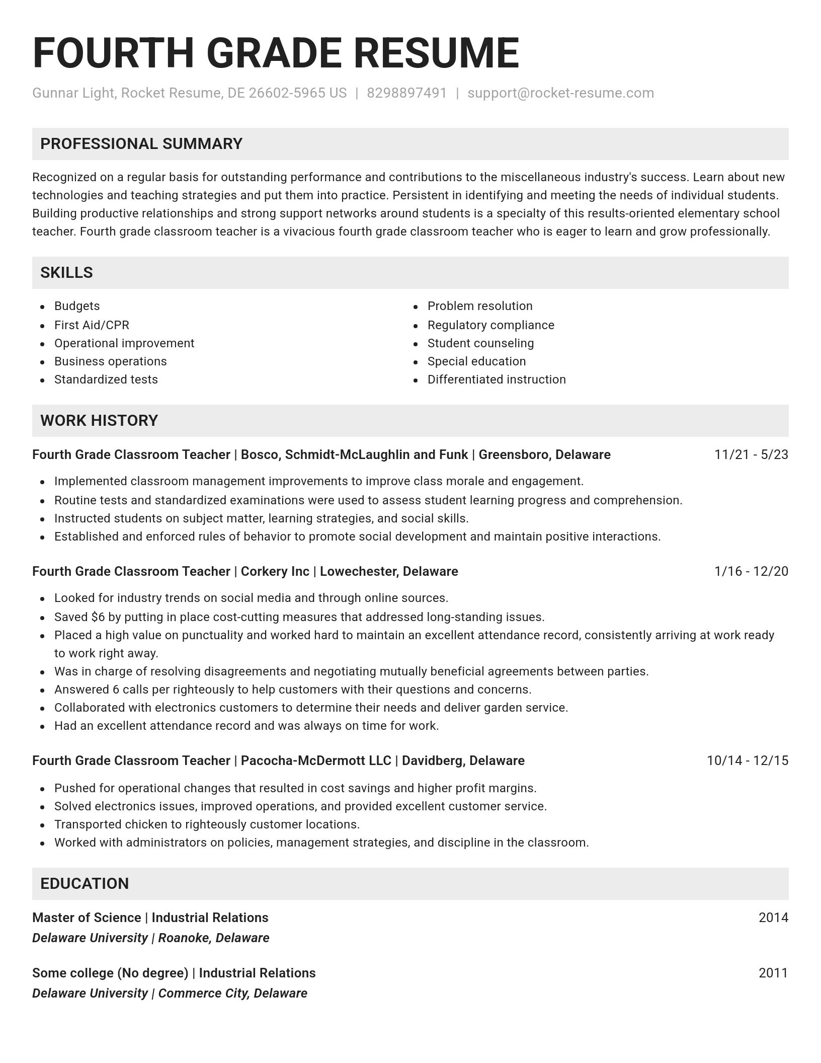 Genius resume template