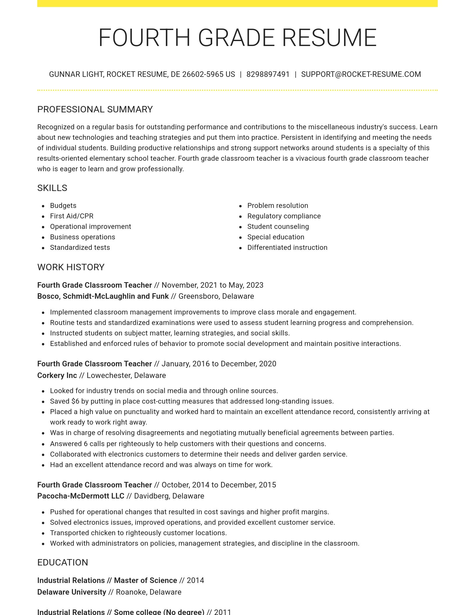 Grand resume template