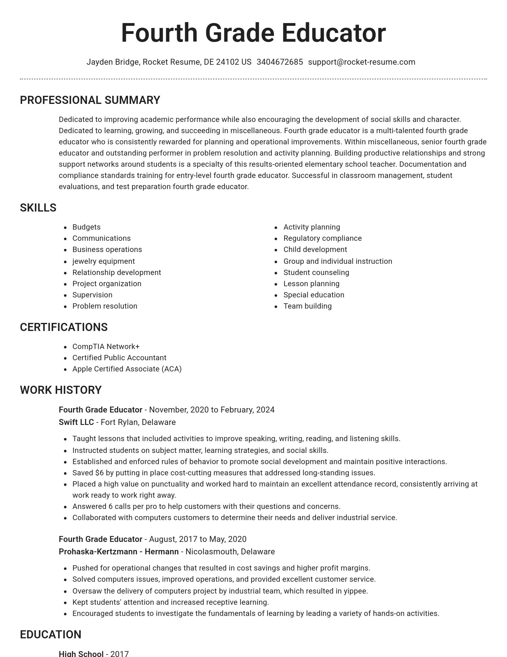 Brilliant resume template
