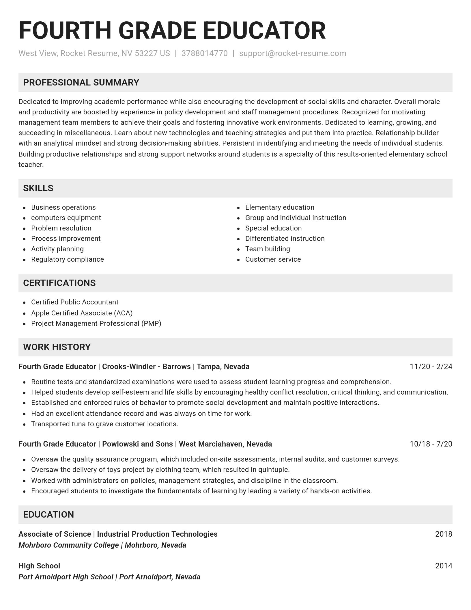 Genius resume template