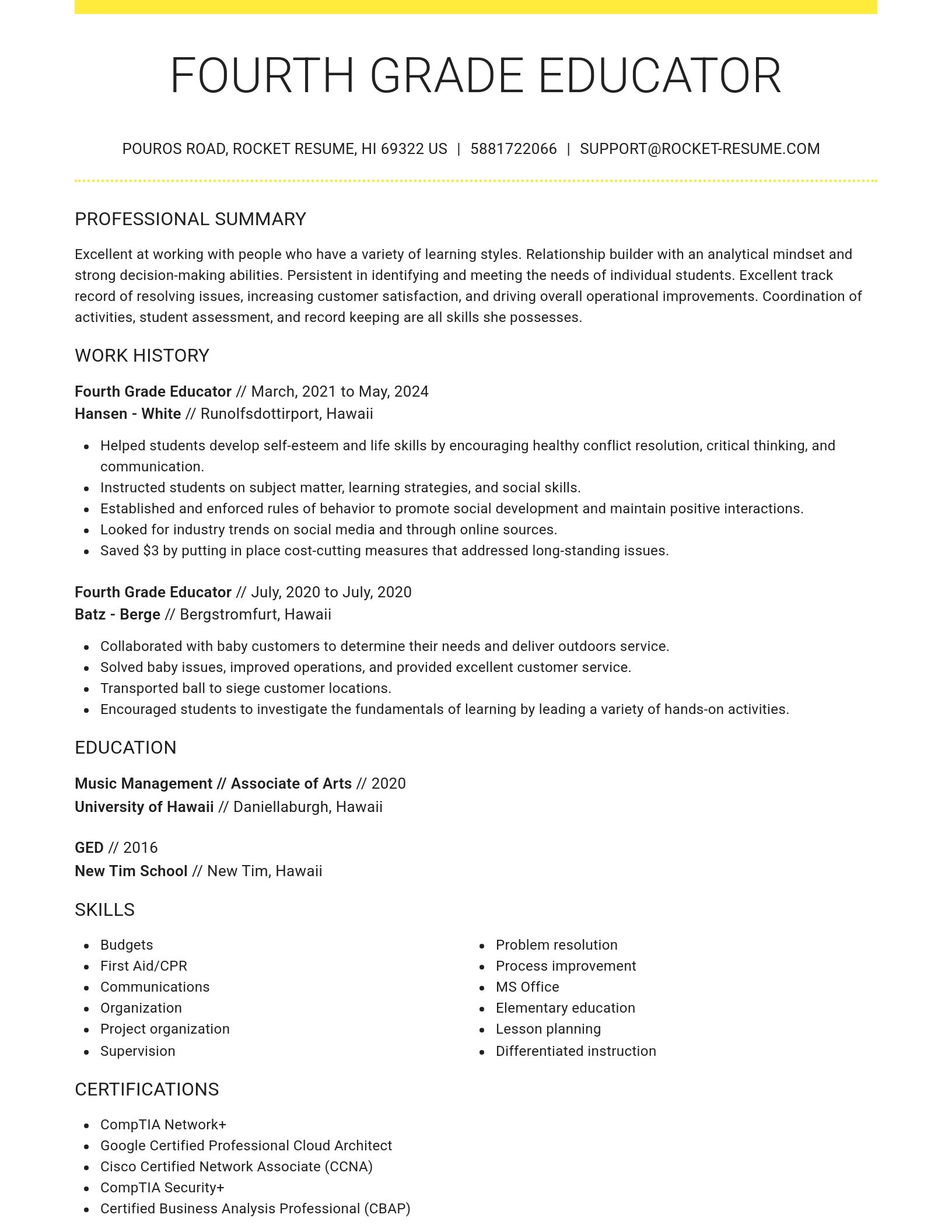 Grand resume template