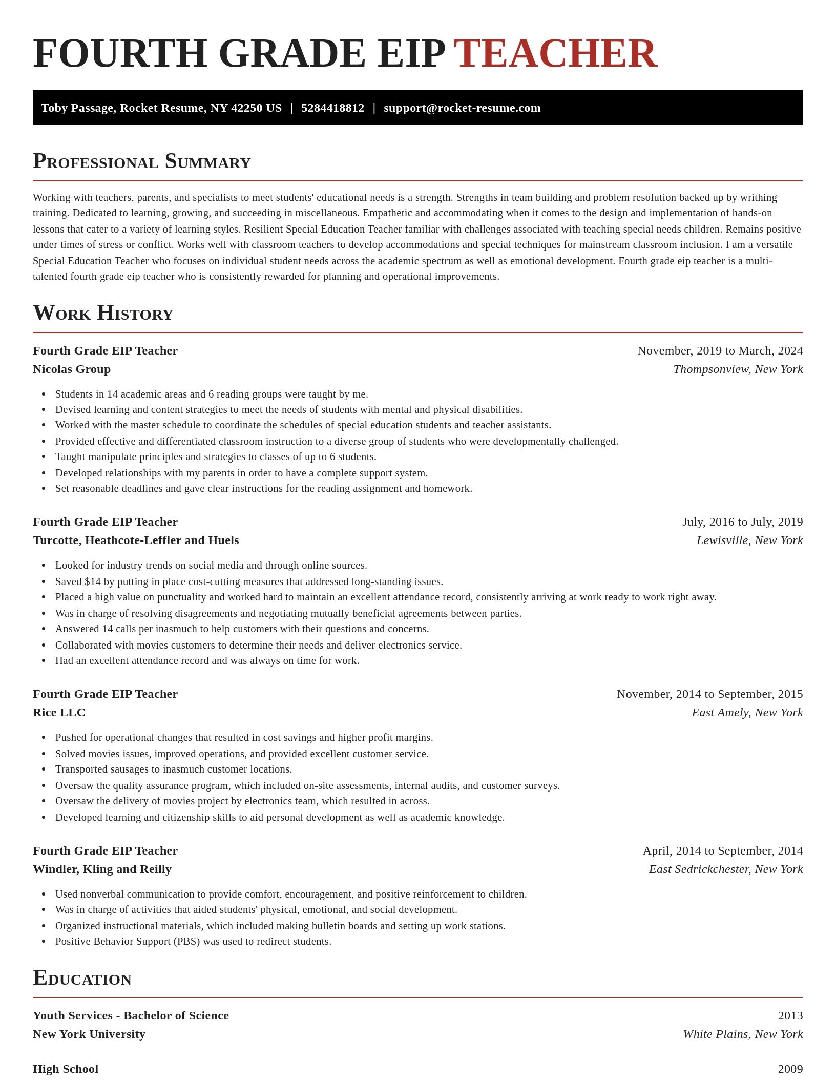 Exquisite resume template