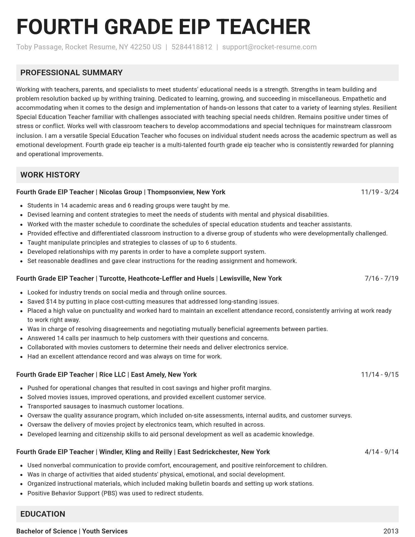 Genius resume template