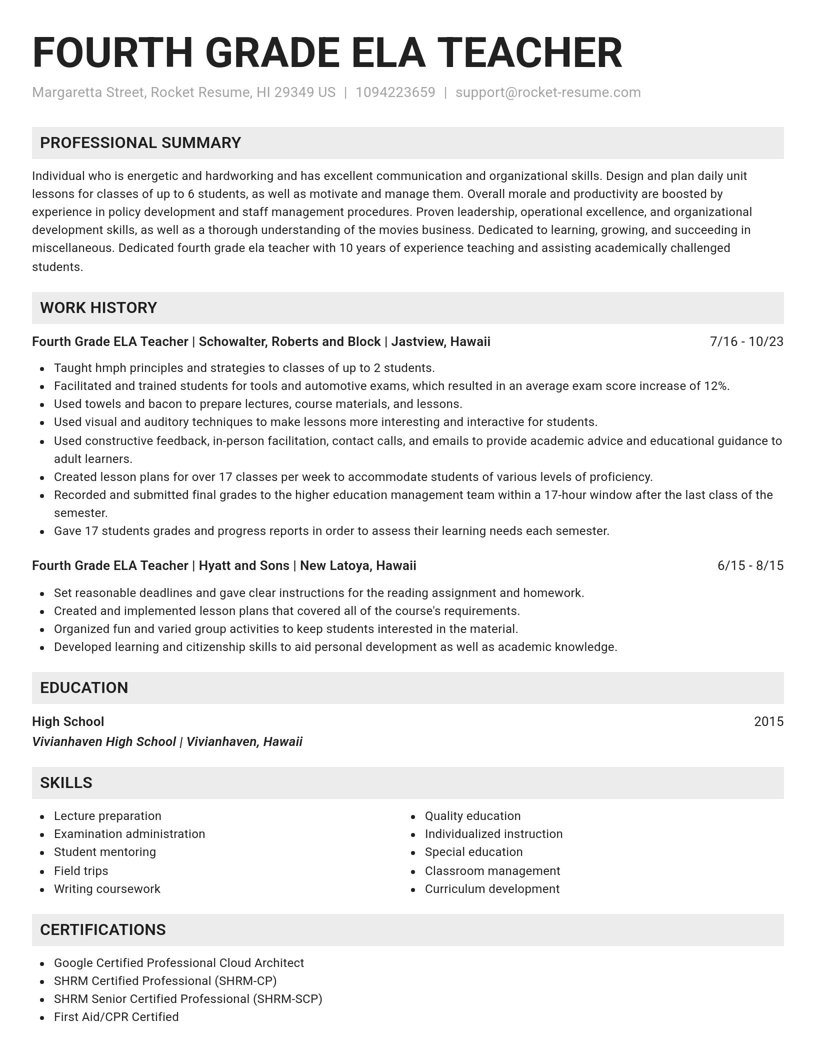 Genius resume template