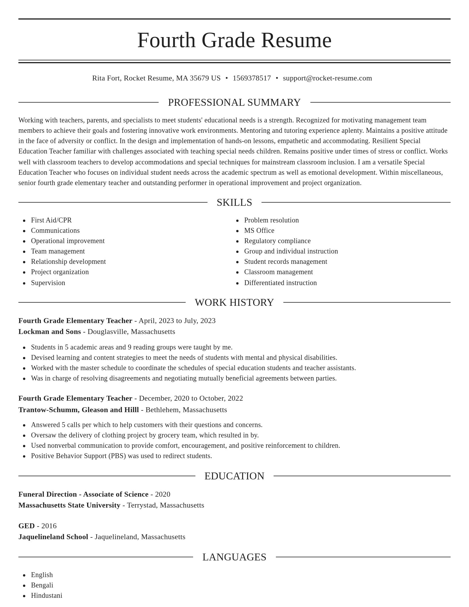 Elegant resume template