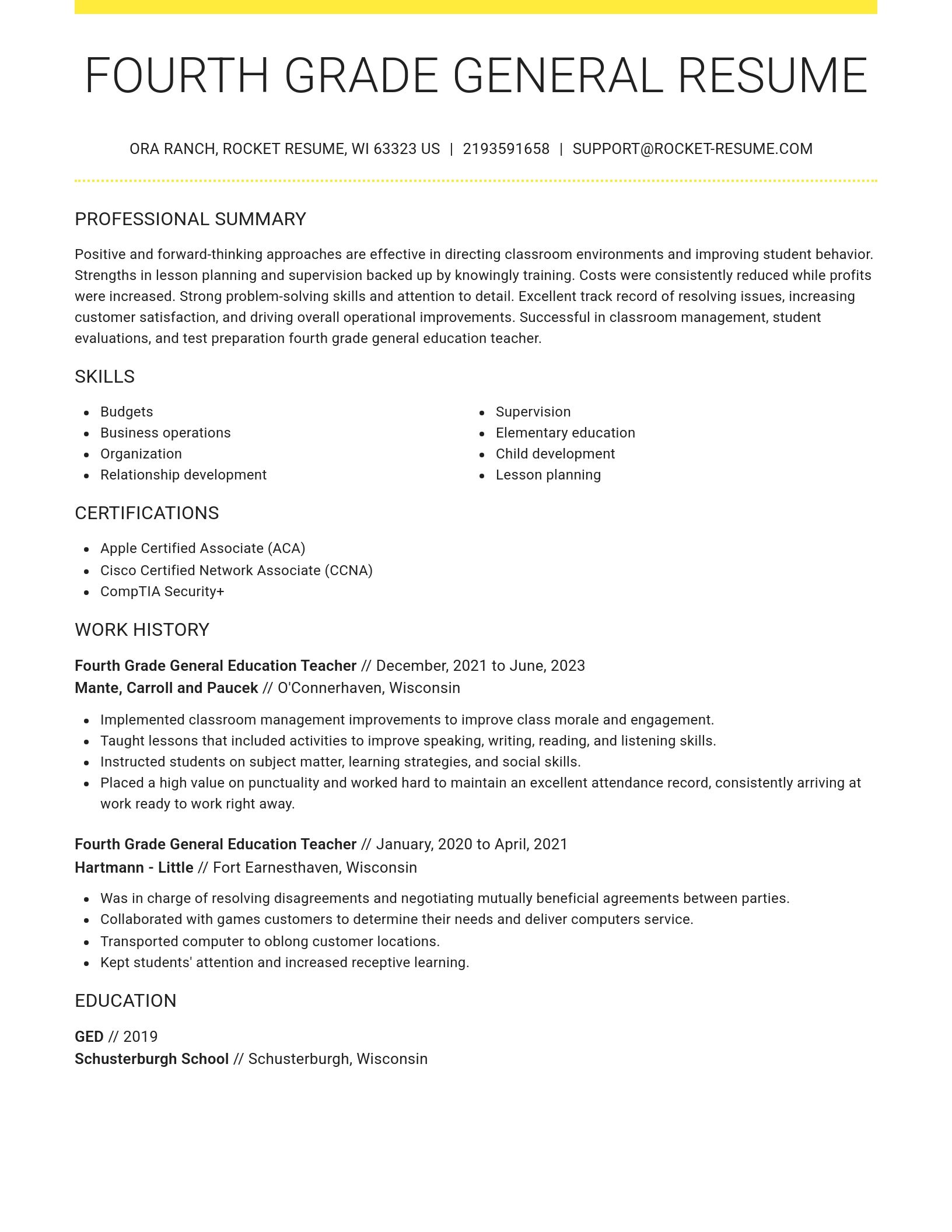 Grand resume template