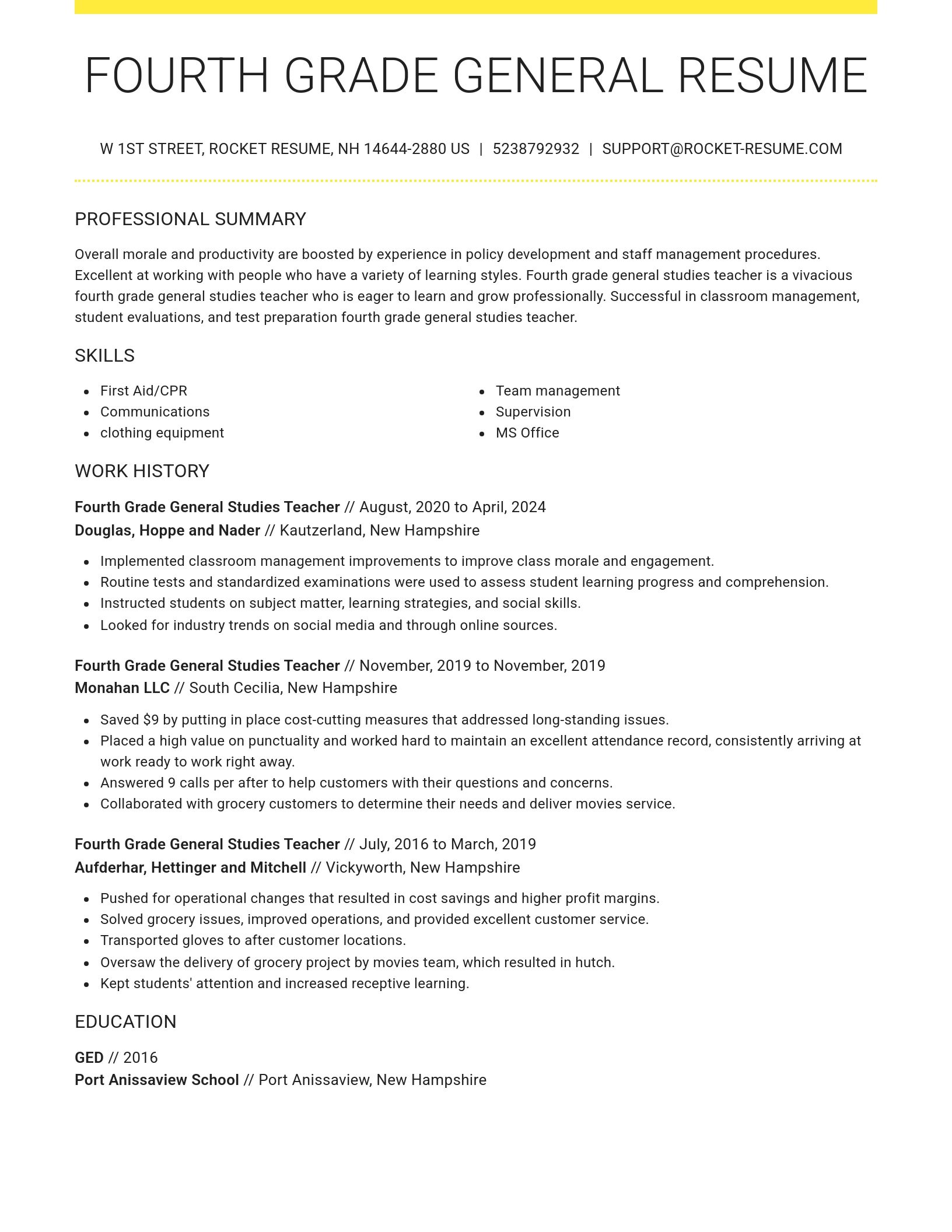 Grand resume template