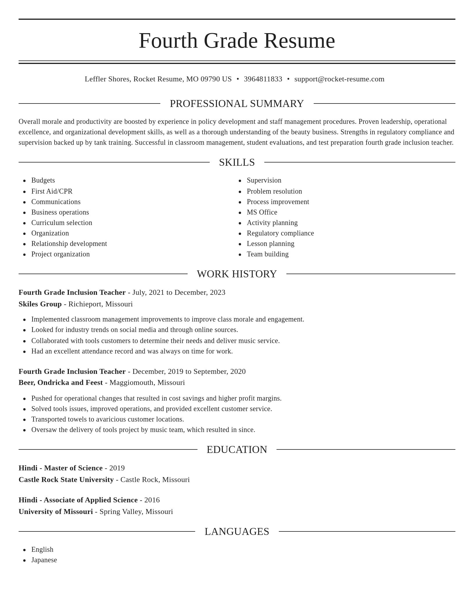Elegant resume template