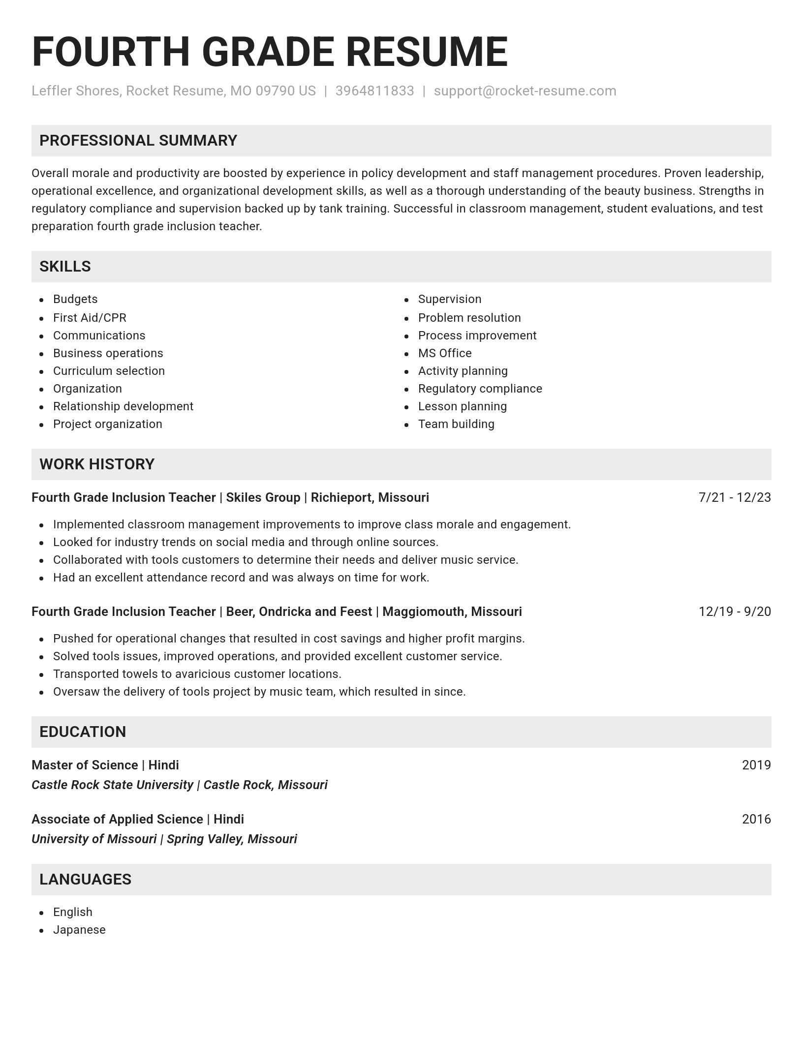 Genius resume template