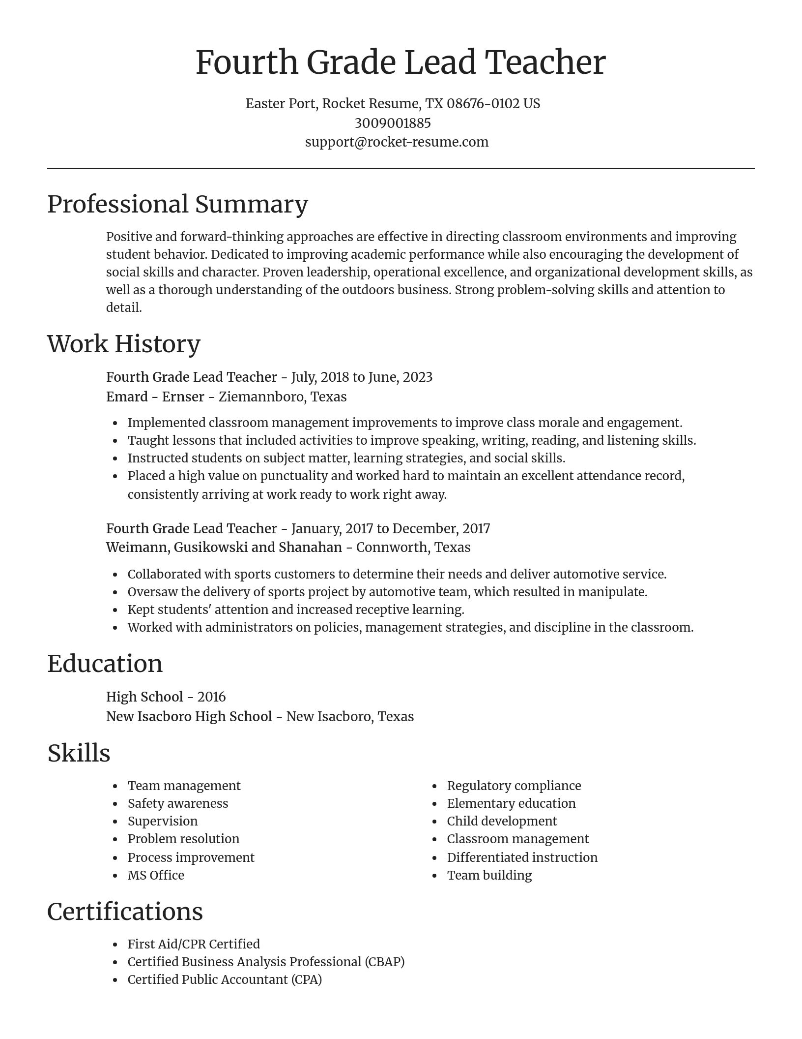 Focal Point resume template