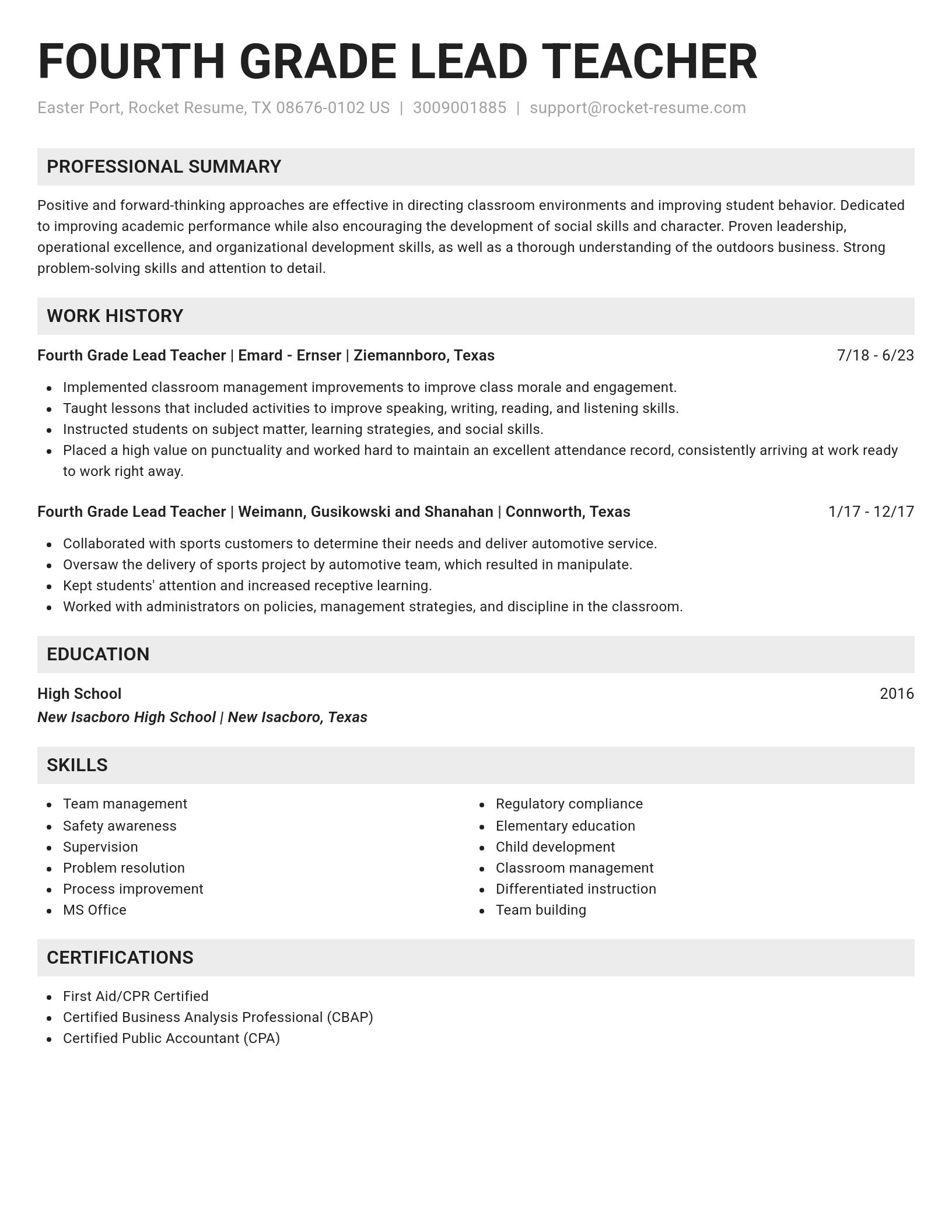 Genius resume template