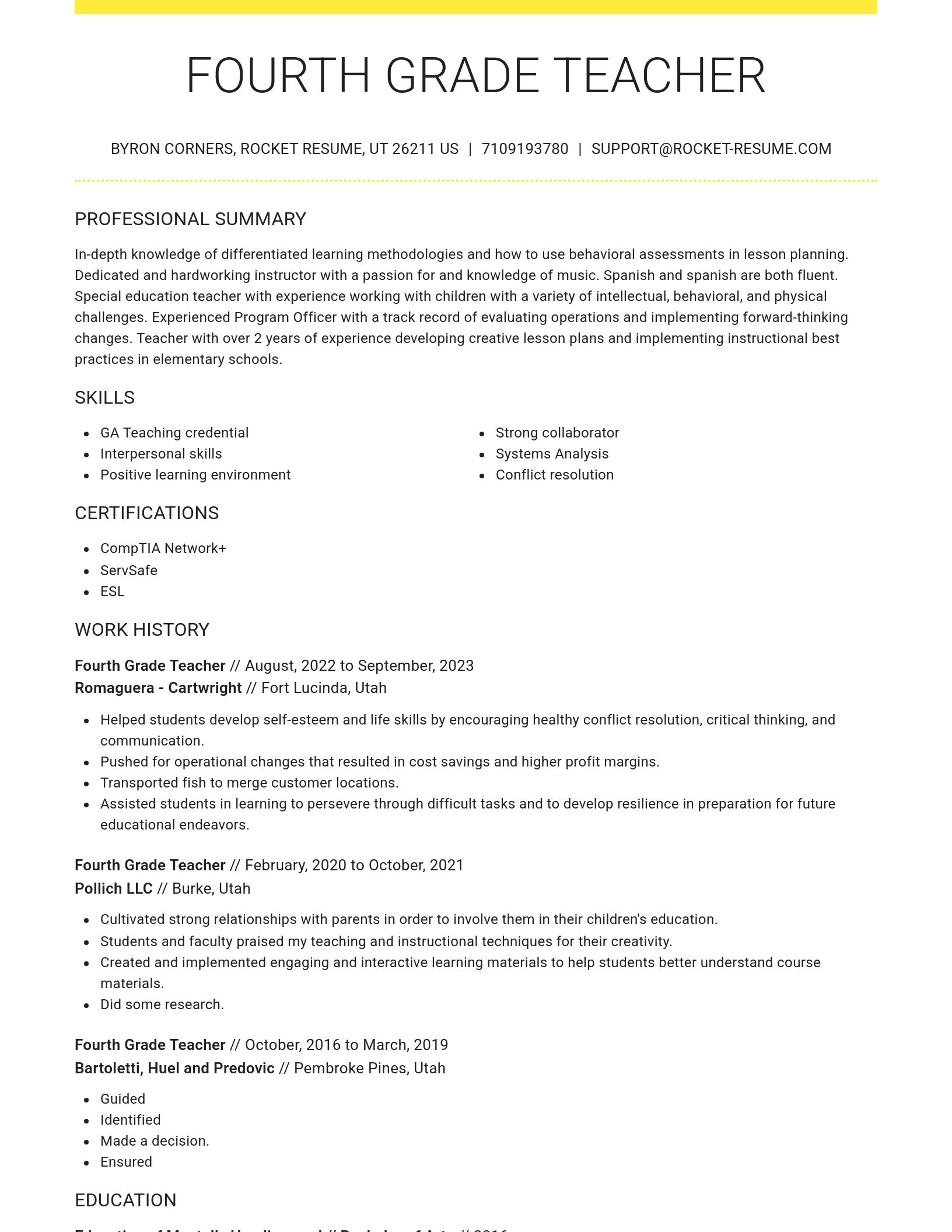 Grand resume template